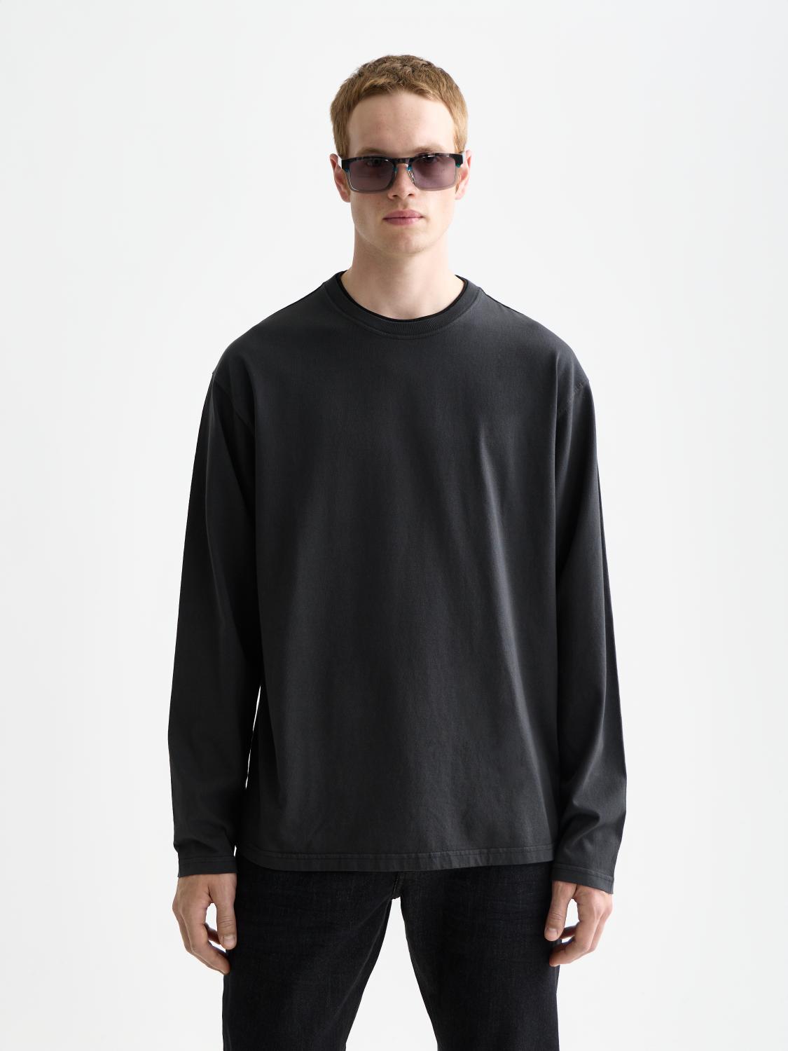 3 Crosses Relaxed-Fit Garment-Dyed Long Sleeve T-Shirt - Scotch & Soda South Africa
