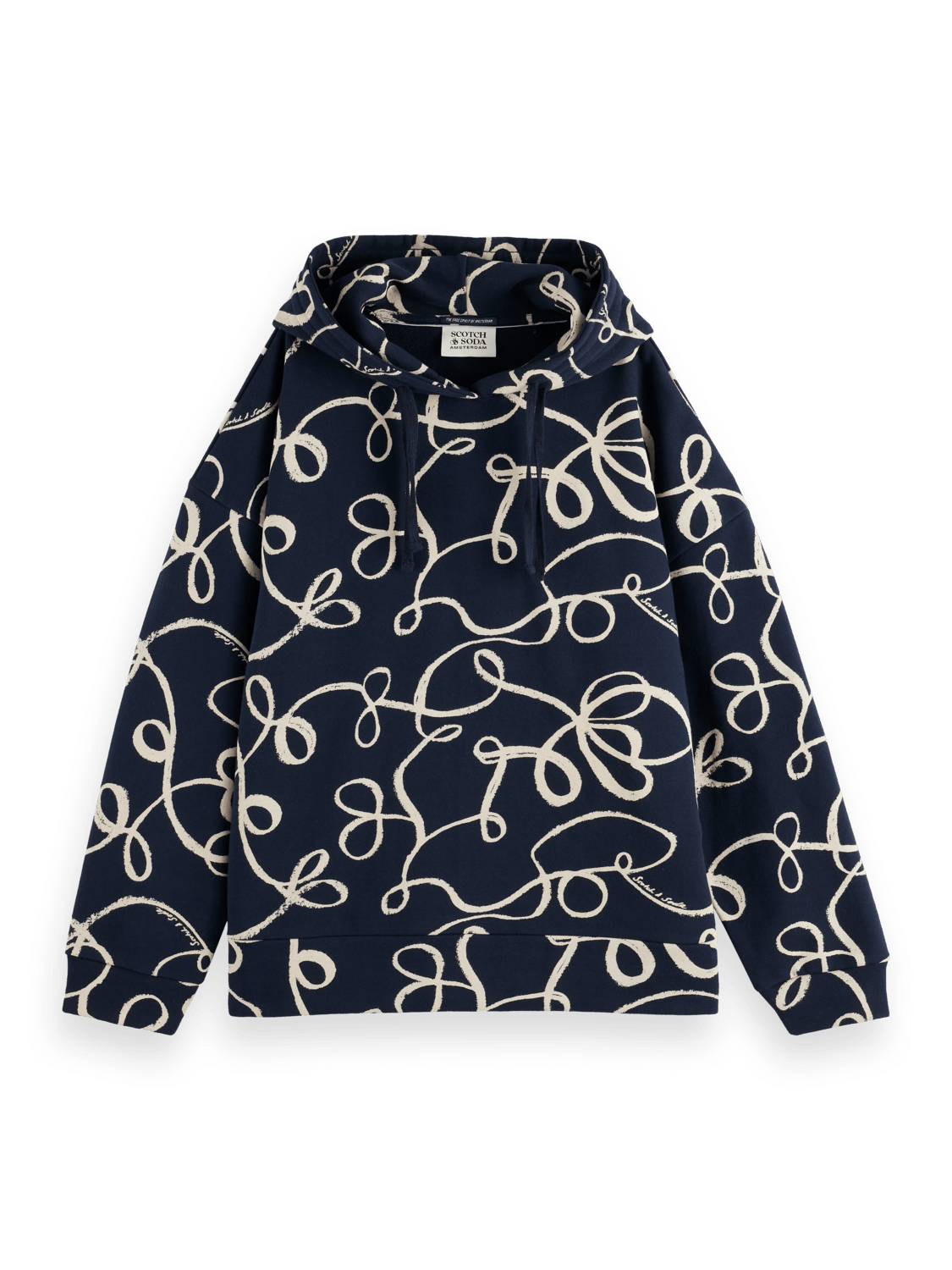 All Over Printed Hoodie - Scotch & Soda South Africa