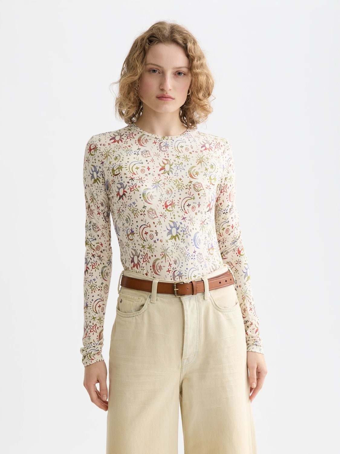 All Over Printed Long Sleeve T-Shirt - Scotch & Soda South Africa