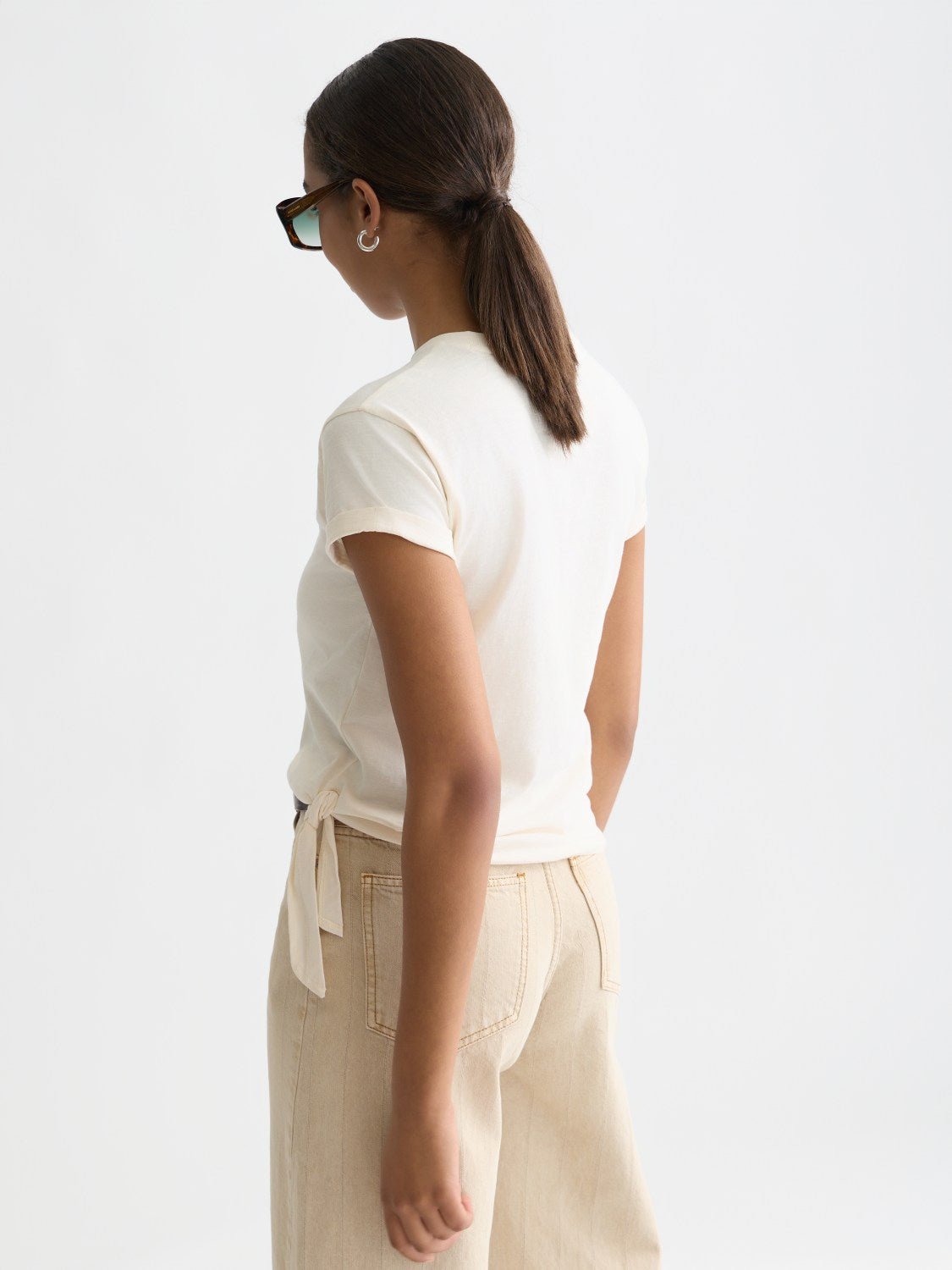Artwork T-Shirt With Side Knot - Scotch & Soda South Africa