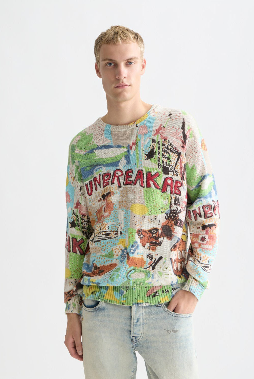 Basquiat Printed Loosefit Pullover - Scotch & Soda South Africa