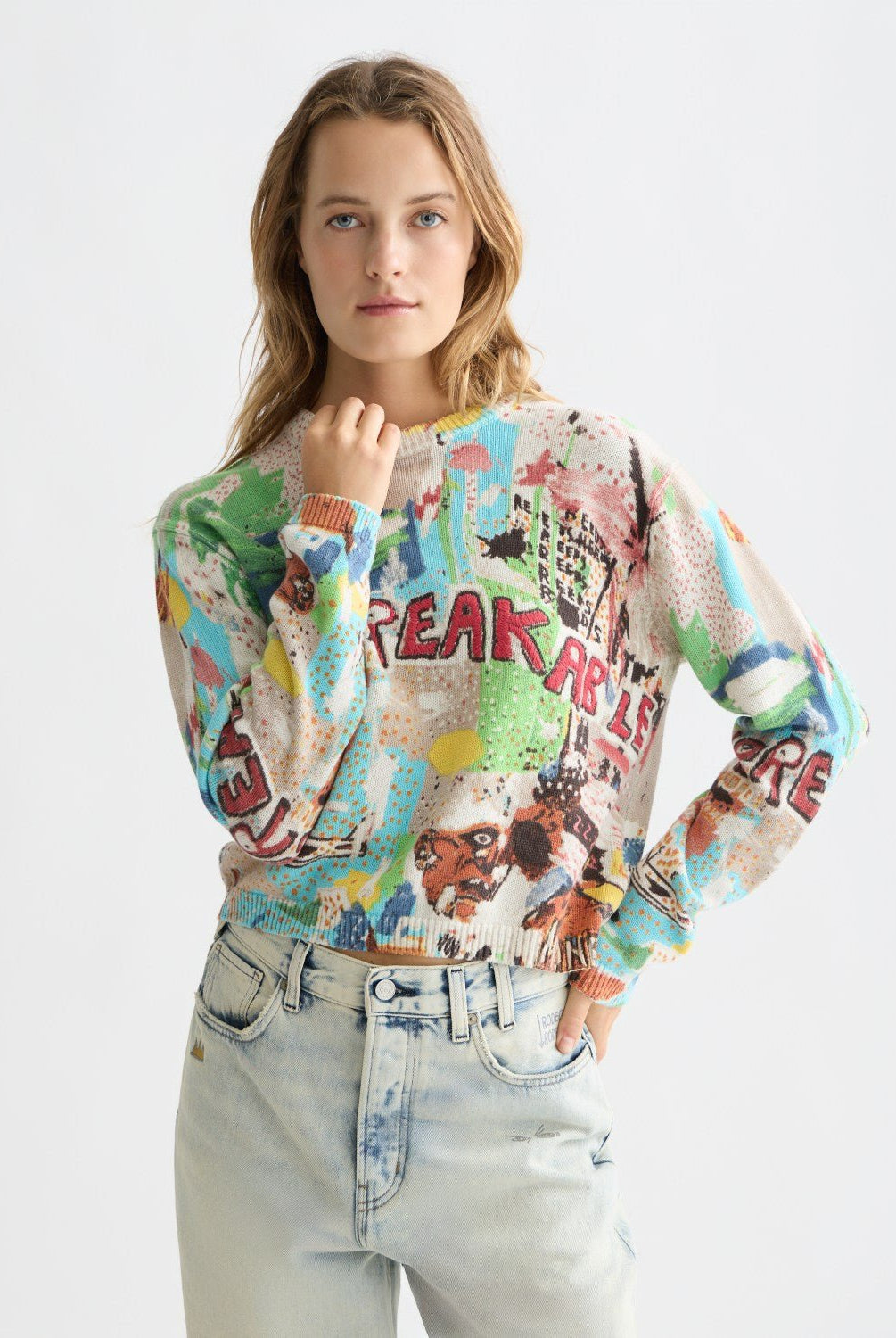 Basquiat Printed Pullover - Scotch & Soda South Africa