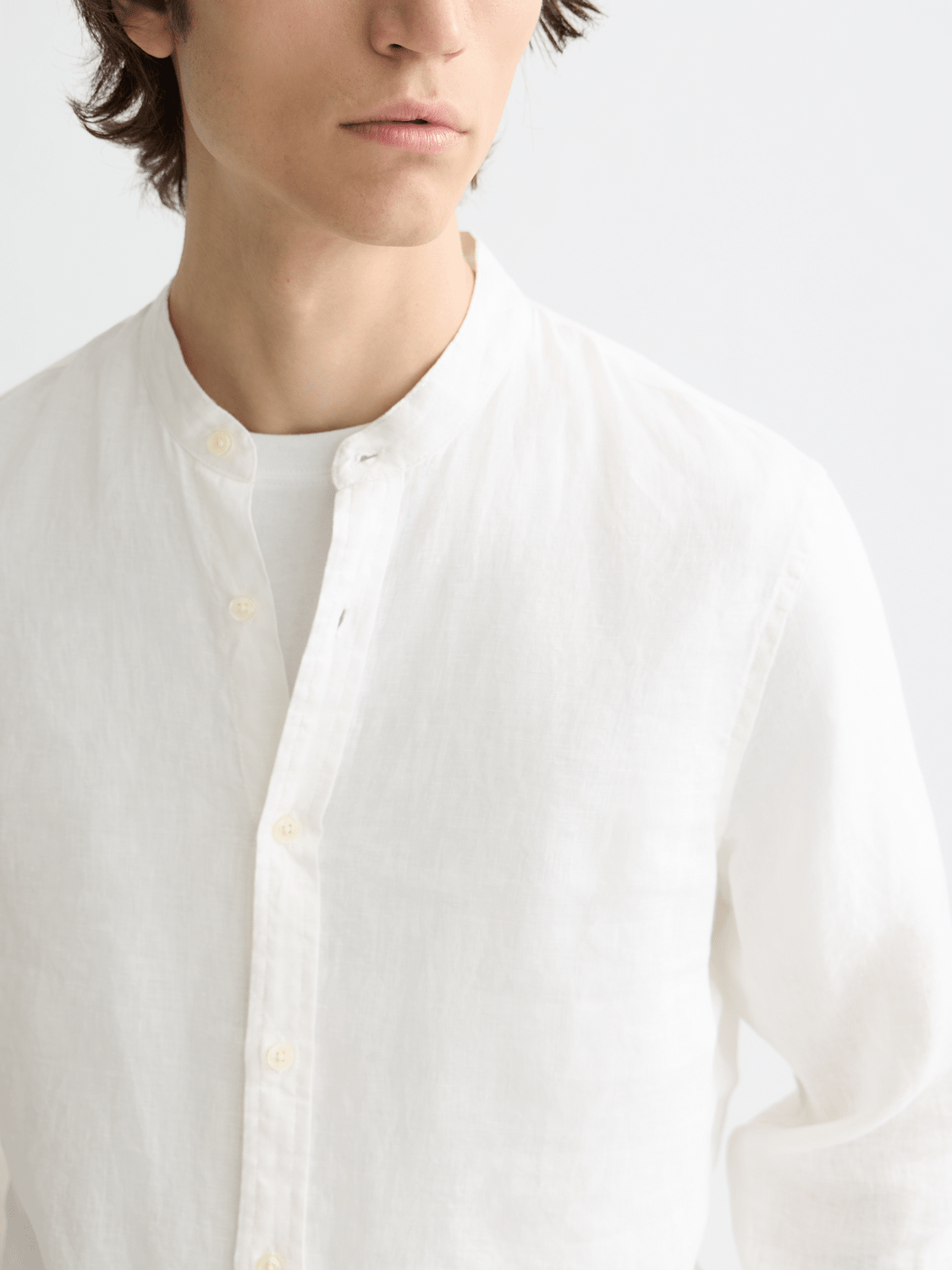 Core - Linen Shirt Ls Stand Up Collar - Scotch & Soda South Africa