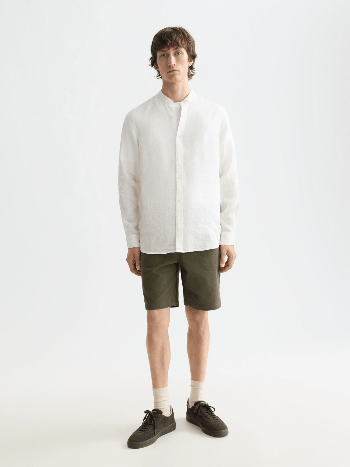 Core - Linen Shirt Ls Stand Up Collar - Scotch & Soda South Africa
