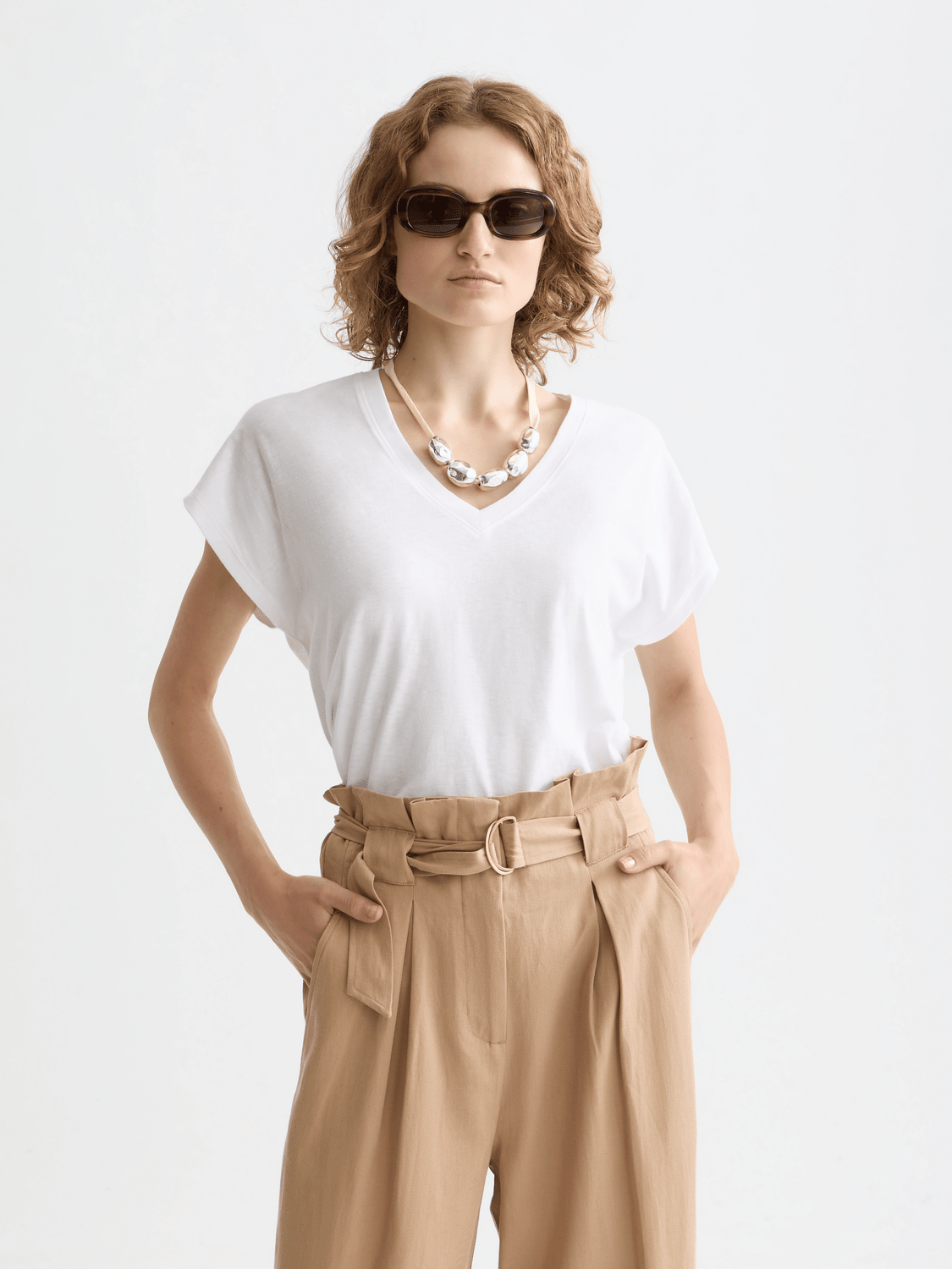 Core Slub V-Neck T-Shirt - Scotch & Soda South Africa