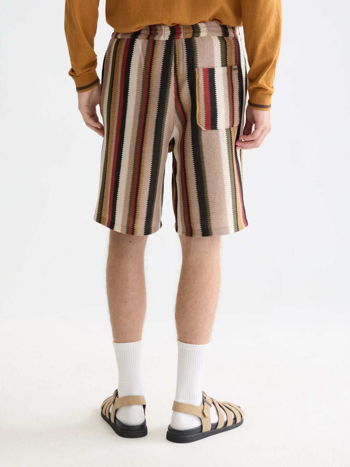 Crochet Multicolor Stripe Relaxedfit Bermuda Shorts - Scotch & Soda South Africa