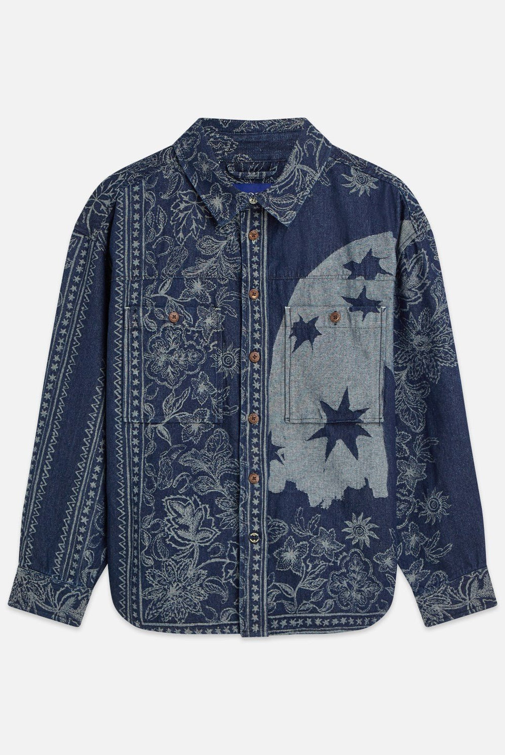 Denim Jacquard Overshirt - Scotch & Soda South Africa