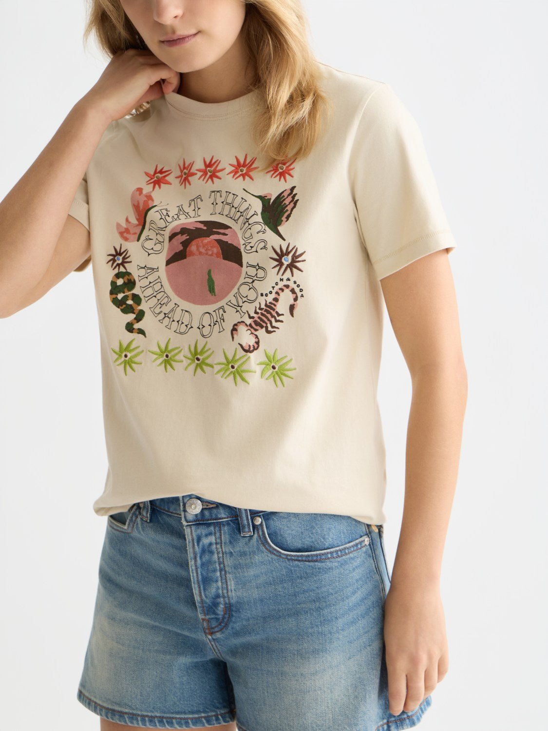 Embroidered Artwork Regular-Fit T-Shirt - Scotch & Soda South Africa