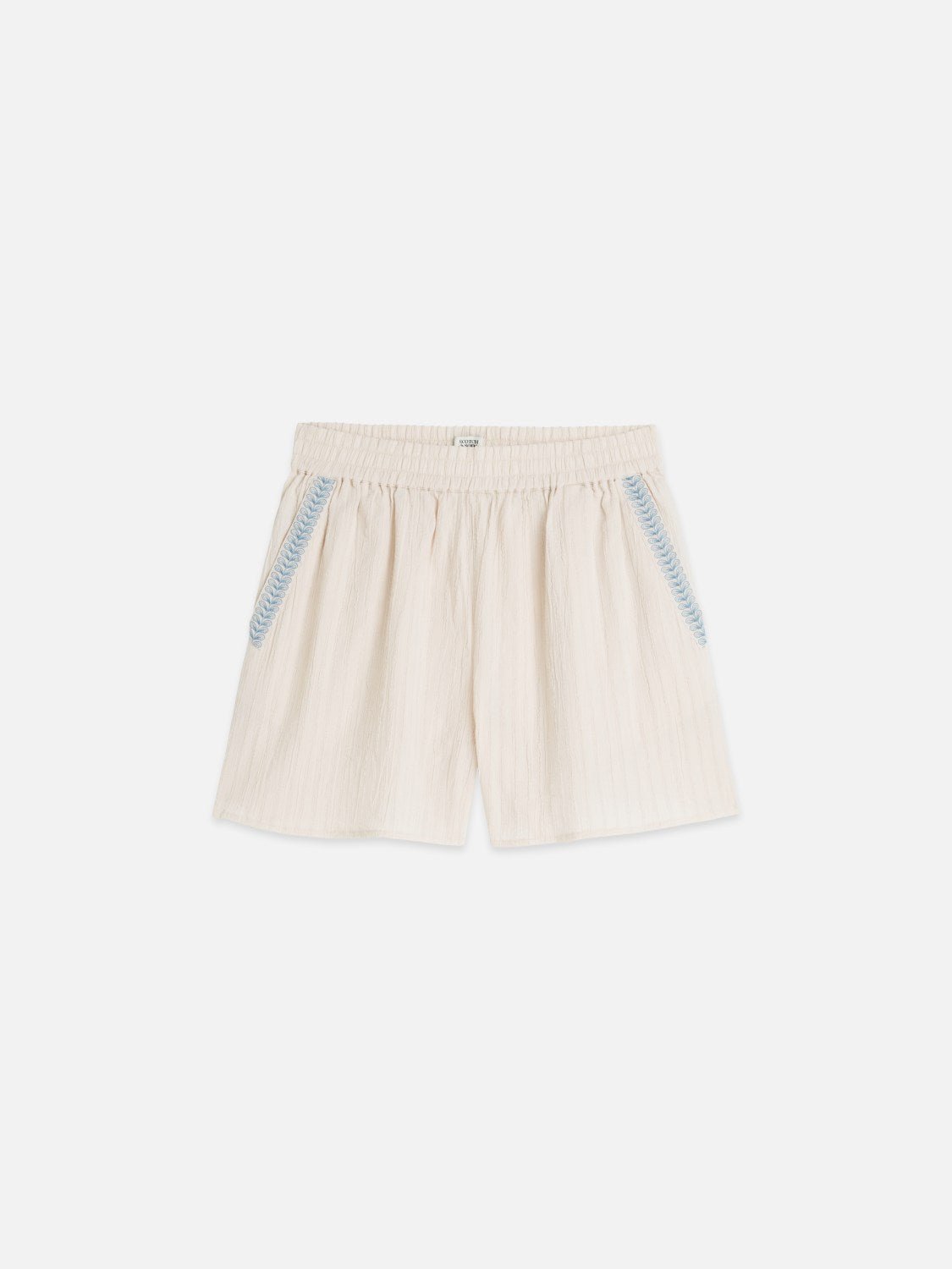 Embroidered Cotton Crepe Shorts - Scotch & Soda South Africa