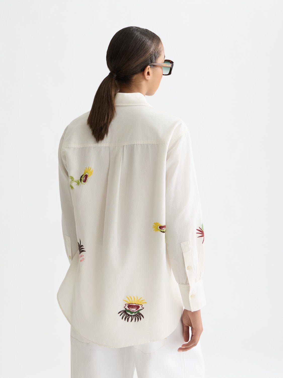 Embroidered Girlfriend Shirt - Scotch & Soda South Africa
