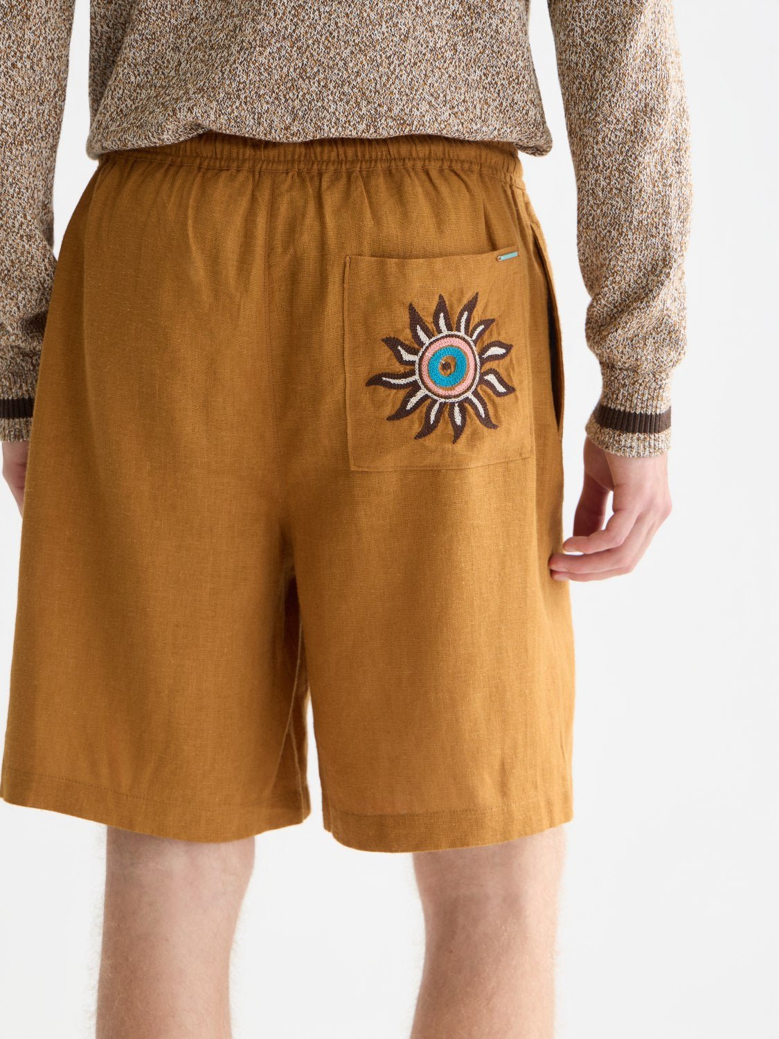 Embroidered Linenblend Widefit Bermuda Shorts - Scotch & Soda South Africa