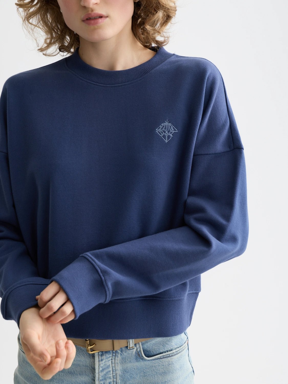 Embroidered Logo Relaxed Fit Sweatshirt - Scotch & Soda South Africa