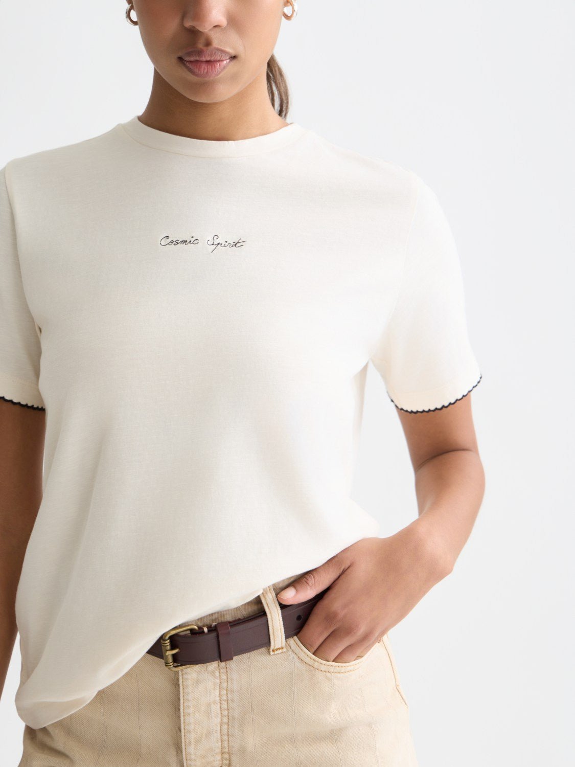 Embroidered Slub Regular-Fit T-Shirt - Scotch & Soda South Africa