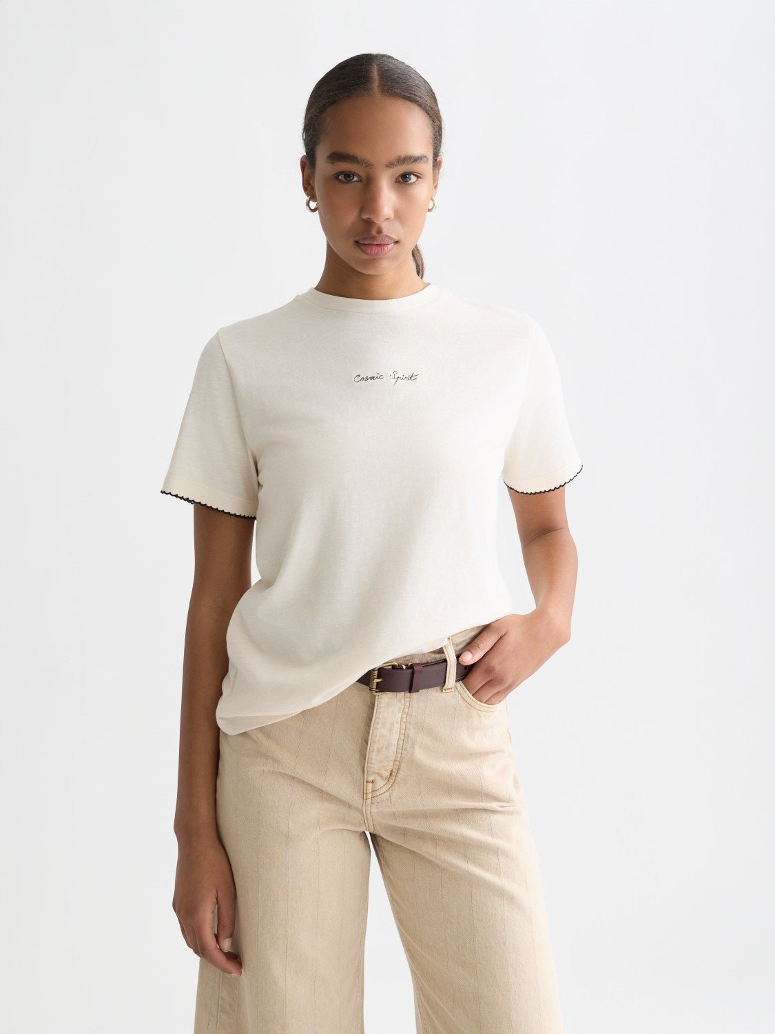 Embroidered Slub Regular-Fit T-Shirt - Scotch & Soda South Africa
