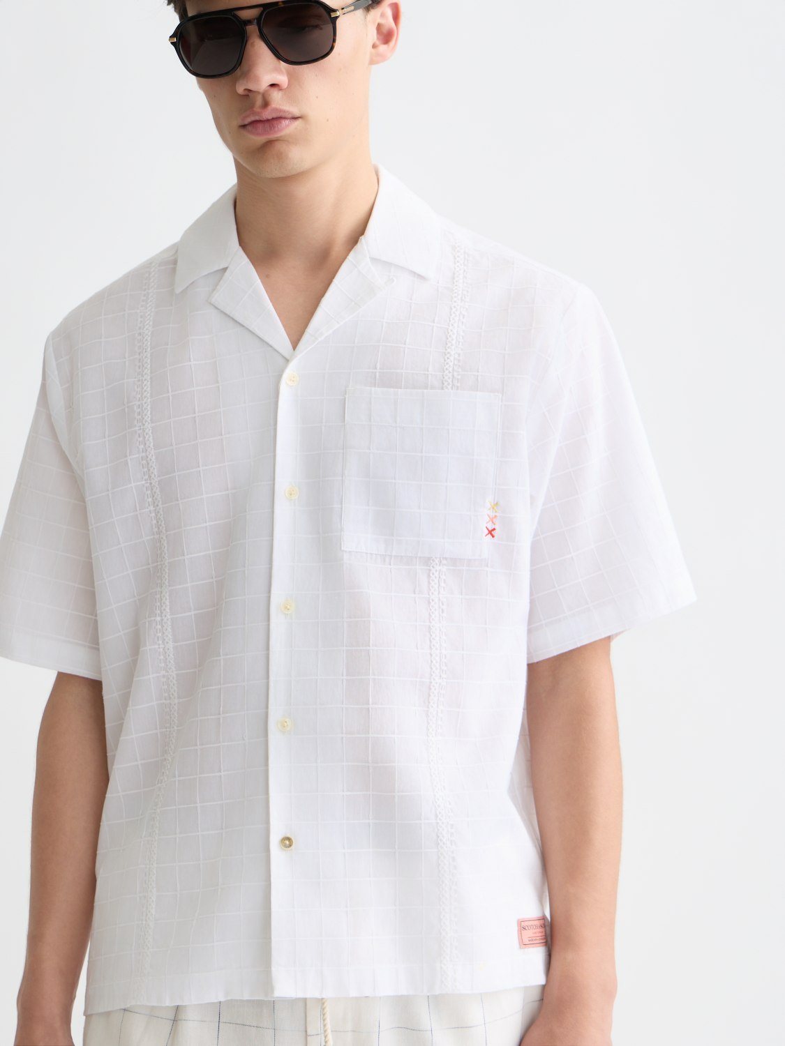 Embroidered Structured Relaxedfit Shortsleeved Shirt - Scotch & Soda South Africa