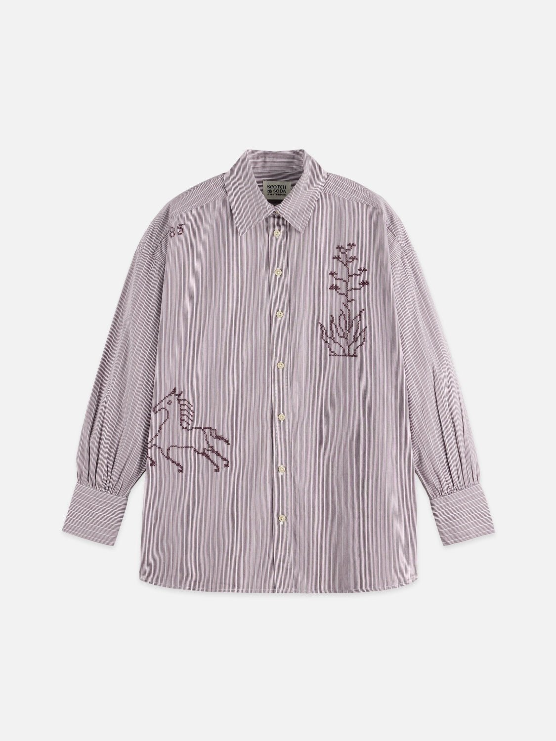 Embroidery Girlfriend Shirt - Scotch & Soda South Africa