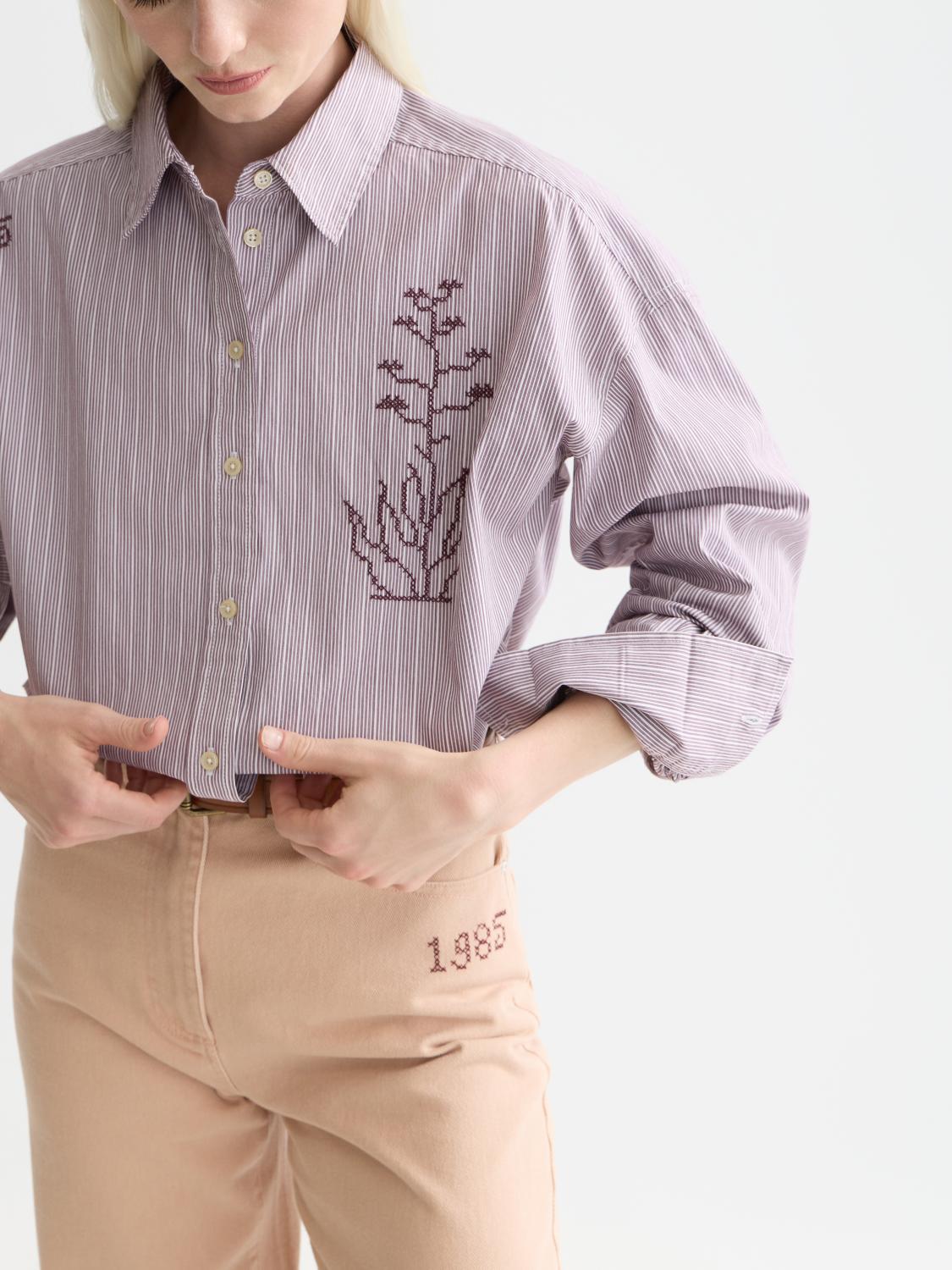 Embroidery Girlfriend Shirt - Scotch & Soda South Africa