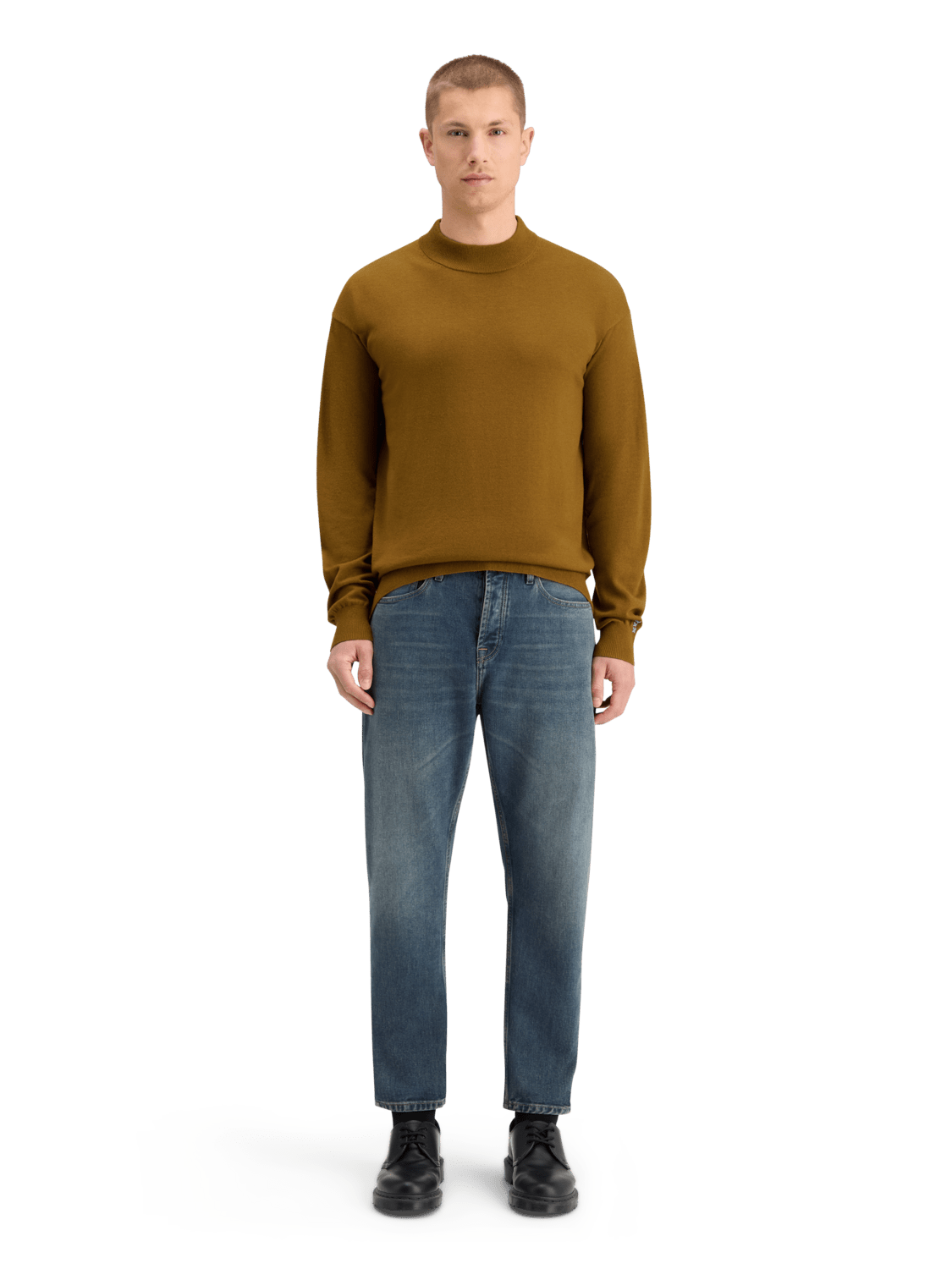 Essential Dropped Shoulder Mock Neck Sweater - Scotch & Soda South Africa