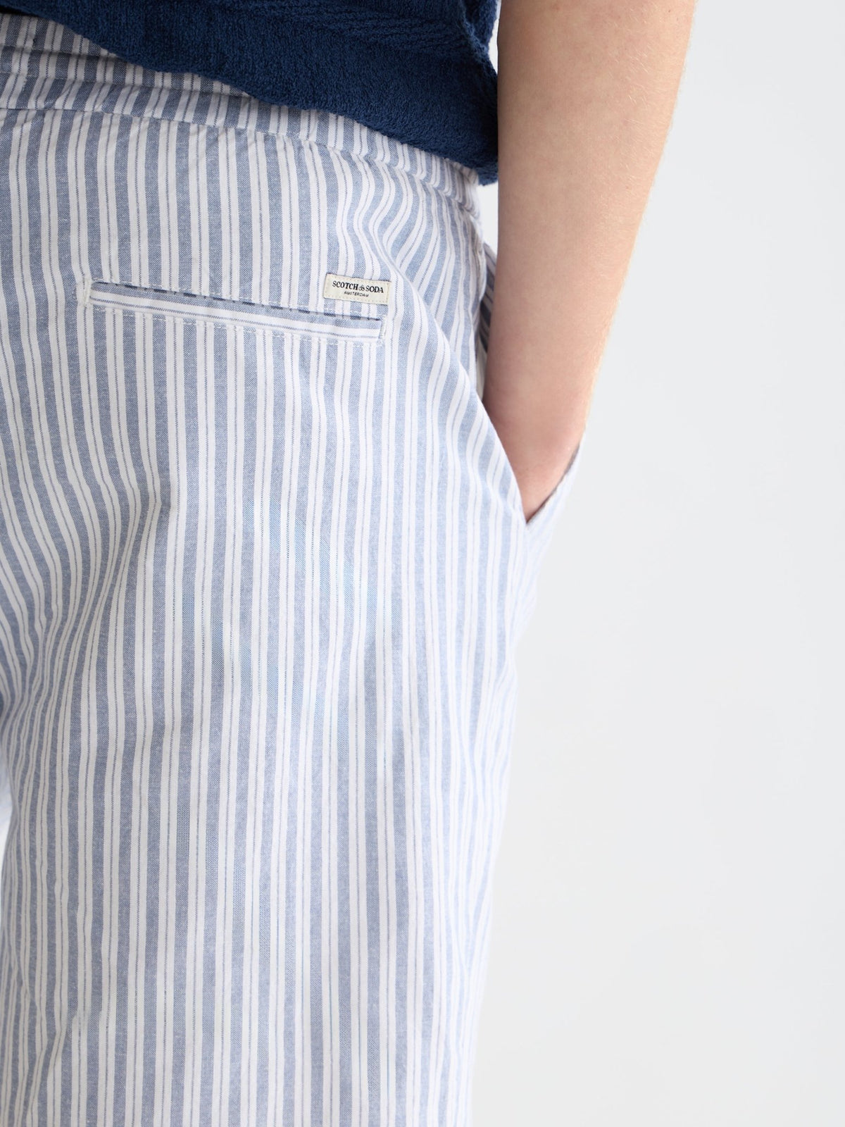 Fave Cotton/Linen Yarndyed Regular-Fit Bermuda Shorts - Scotch & Soda South Africa