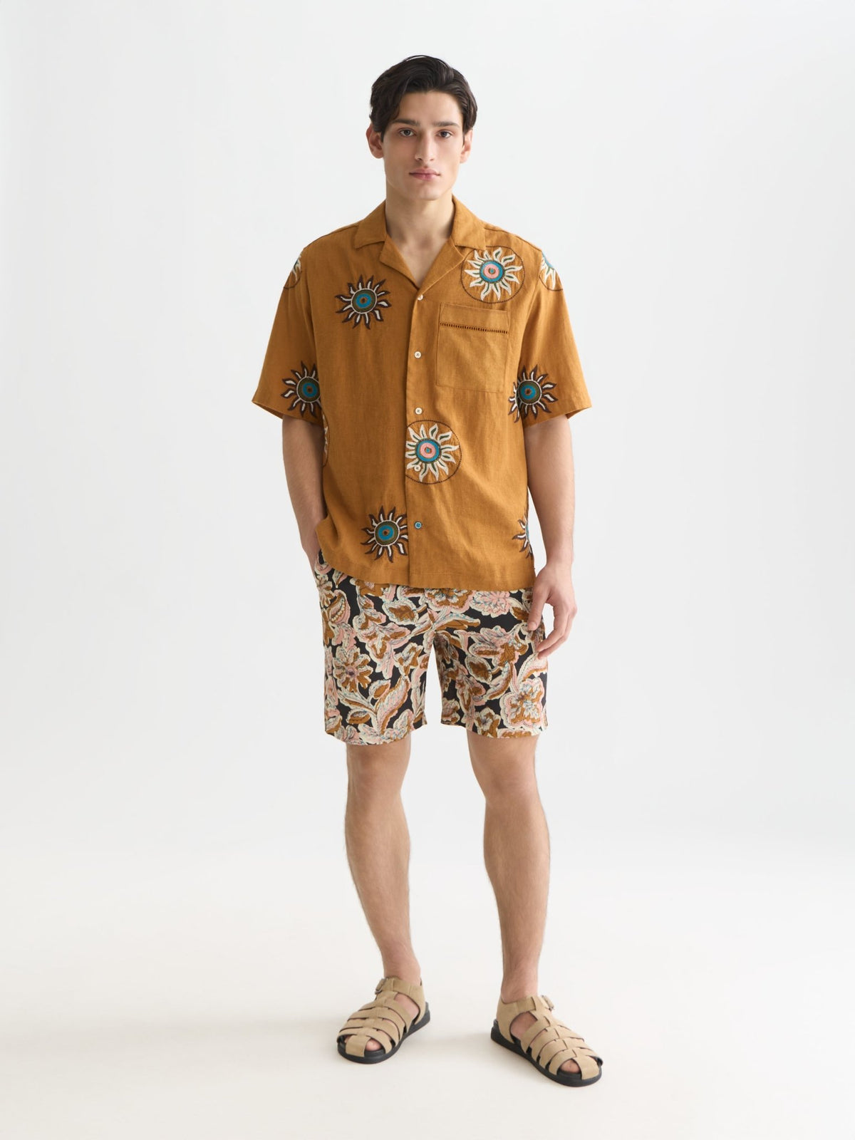 Fave Printed Tencel Relaxed Fit Bermuda Shorts - Scotch & Soda South Africa