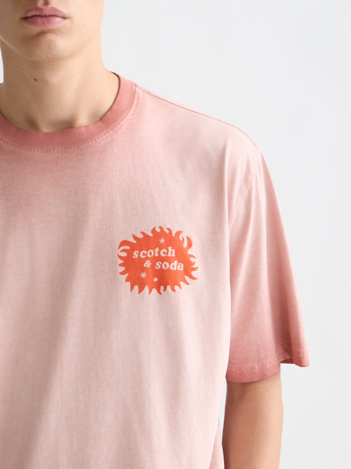Front And Back Artwork Loose-fit Cold-dyed T-shirt - Scotch & Soda South Africa