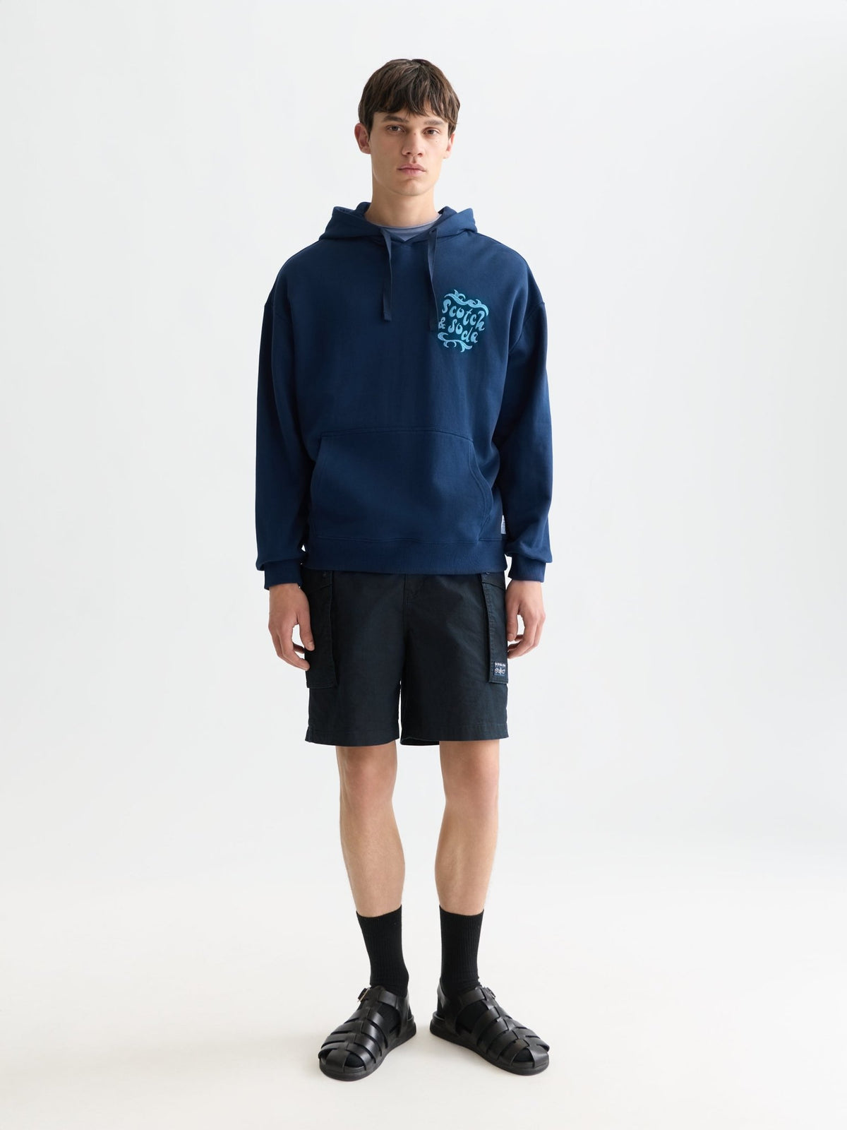 Front And Back Artwork Loose-Fit Hoodie - Scotch & Soda South Africa