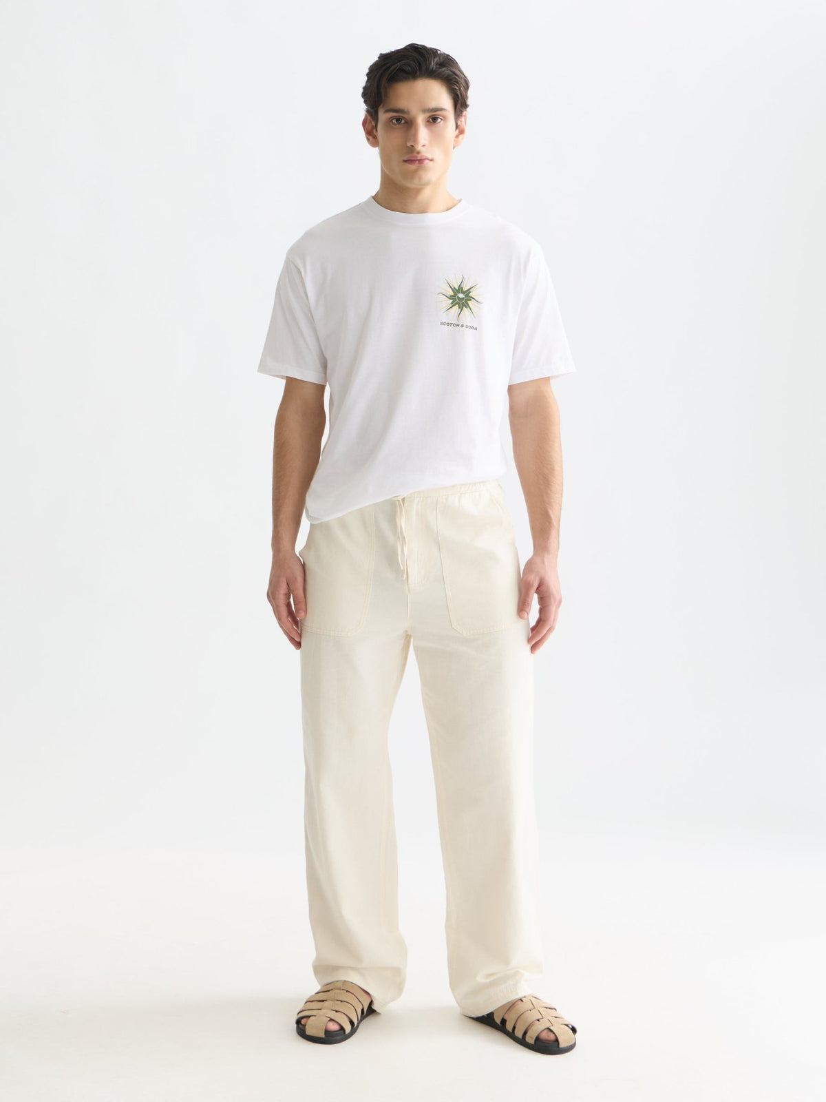 Front And Back Artwork Relaxed-fit T-shirt - Scotch & Soda South Africa