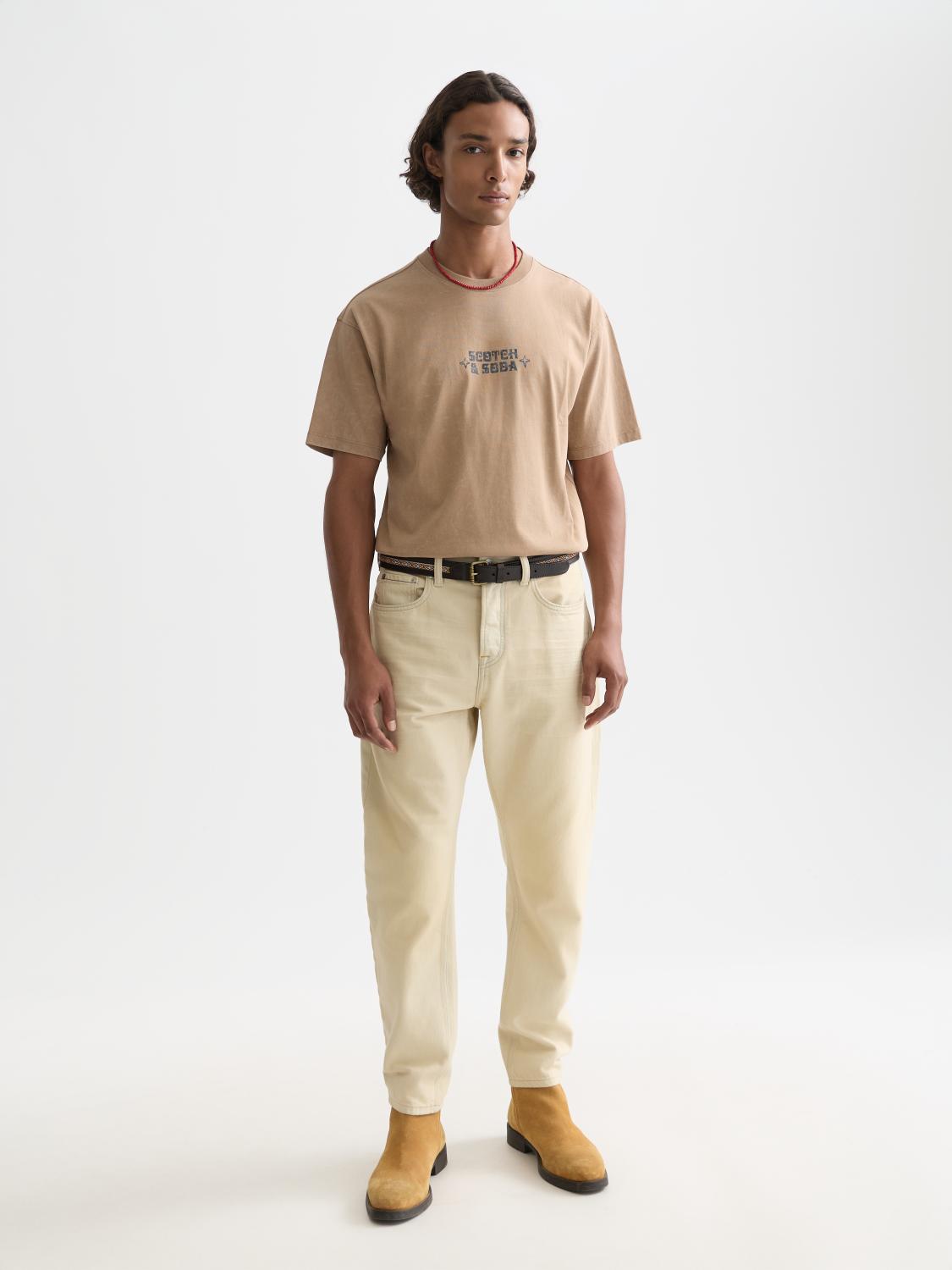 Front Artwork Relaxed-Fit Snow-Washed T-Shirt - Scotch & Soda South Africa