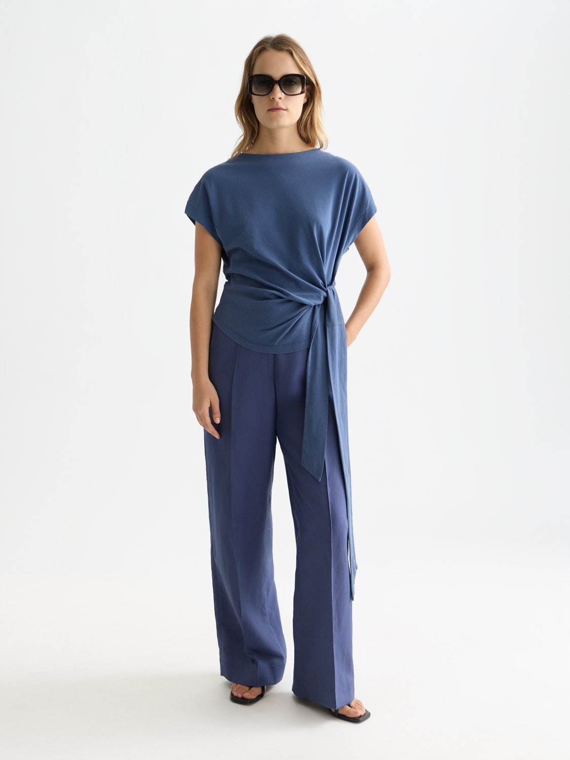 Knotted Slash Neck T-Shirt - Scotch & Soda South Africa