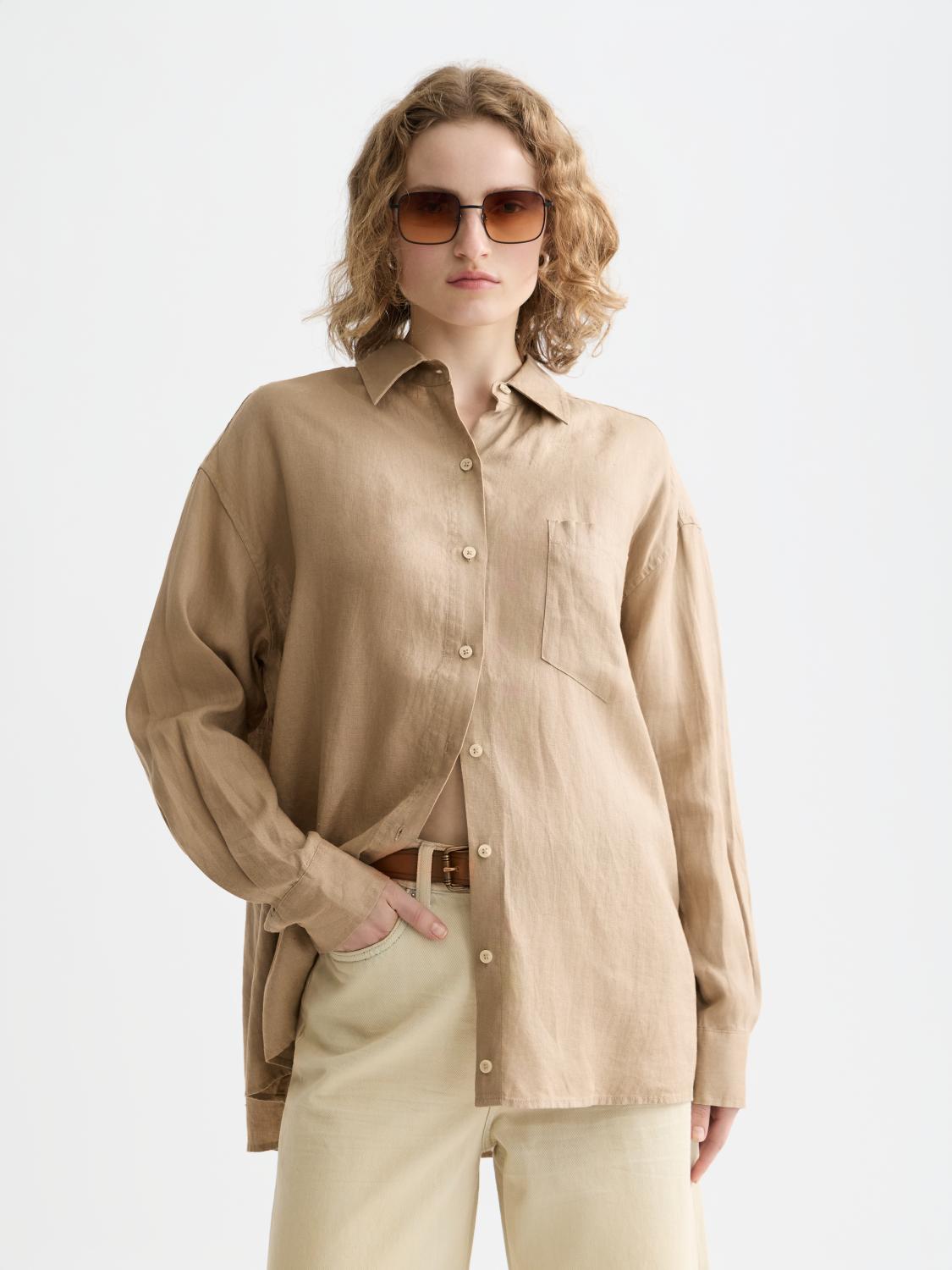 Linen Shirt With Back Detail - Scotch & Soda South Africa