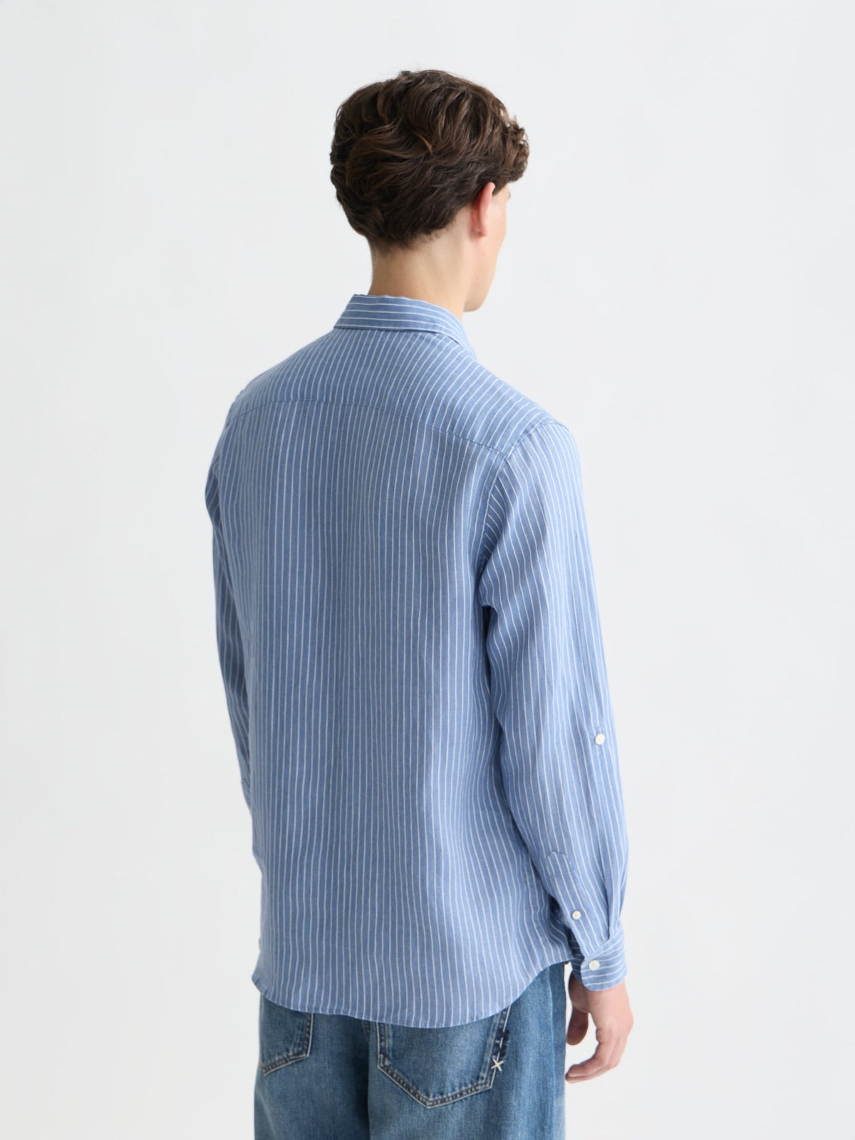 Linen Striped Regular Fit Shirt - Scotch & Soda South Africa