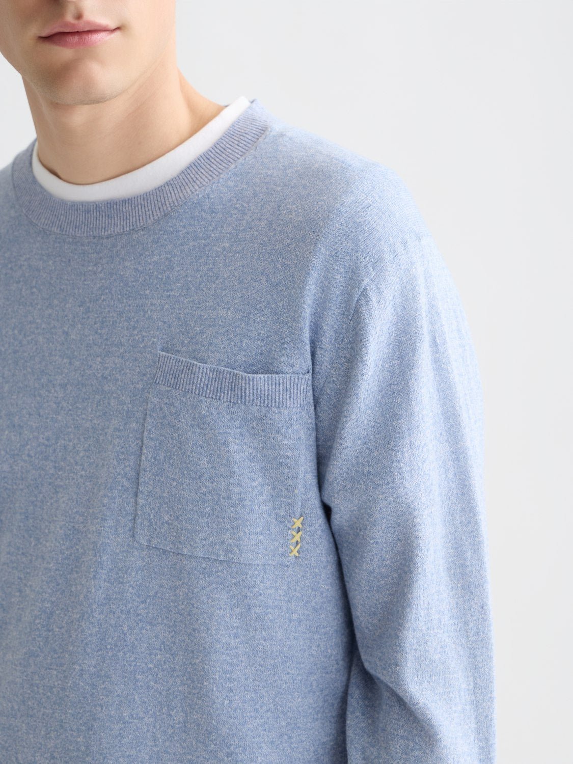 Linenblend Melange Regularfit Pullover - Scotch & Soda South Africa