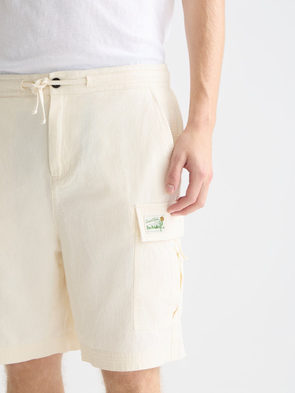 Linenblend Relaxedfit Cargo Bermuda Shorts - Scotch & Soda South Africa