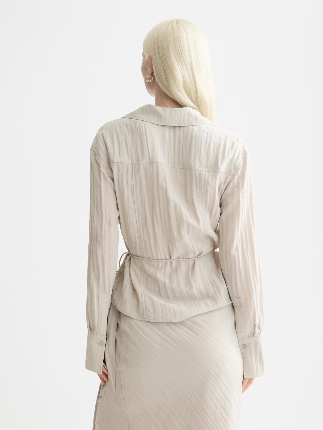 Long Sleeve Wrap Shirt - Scotch & Soda South Africa