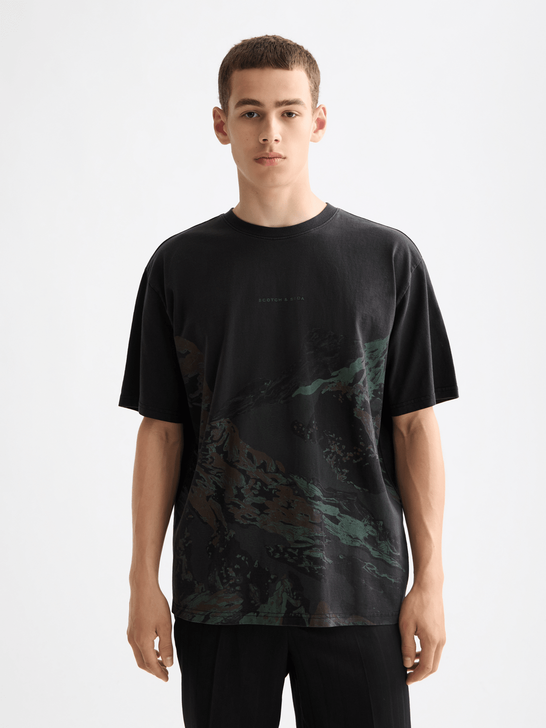 Loose Fit Overdyed Aw T-Shirt - Scotch & Soda South Africa