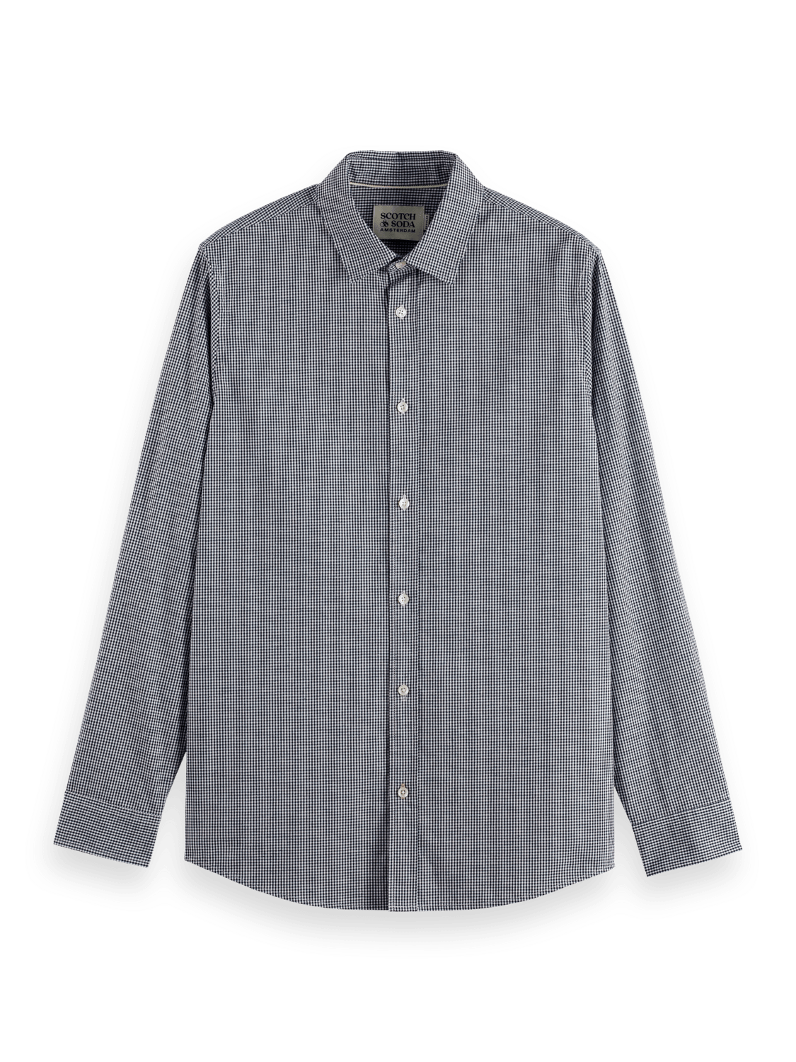 Micro-Check Poplin Shirt - Scotch & Soda South Africa