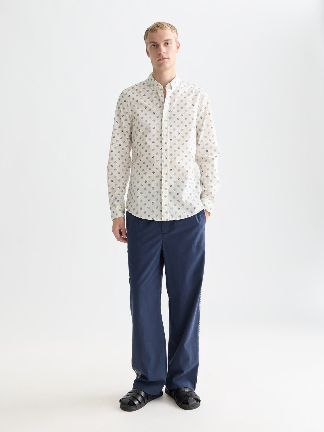 Microprint Poplin Slimfit Shirt - Scotch & Soda South Africa