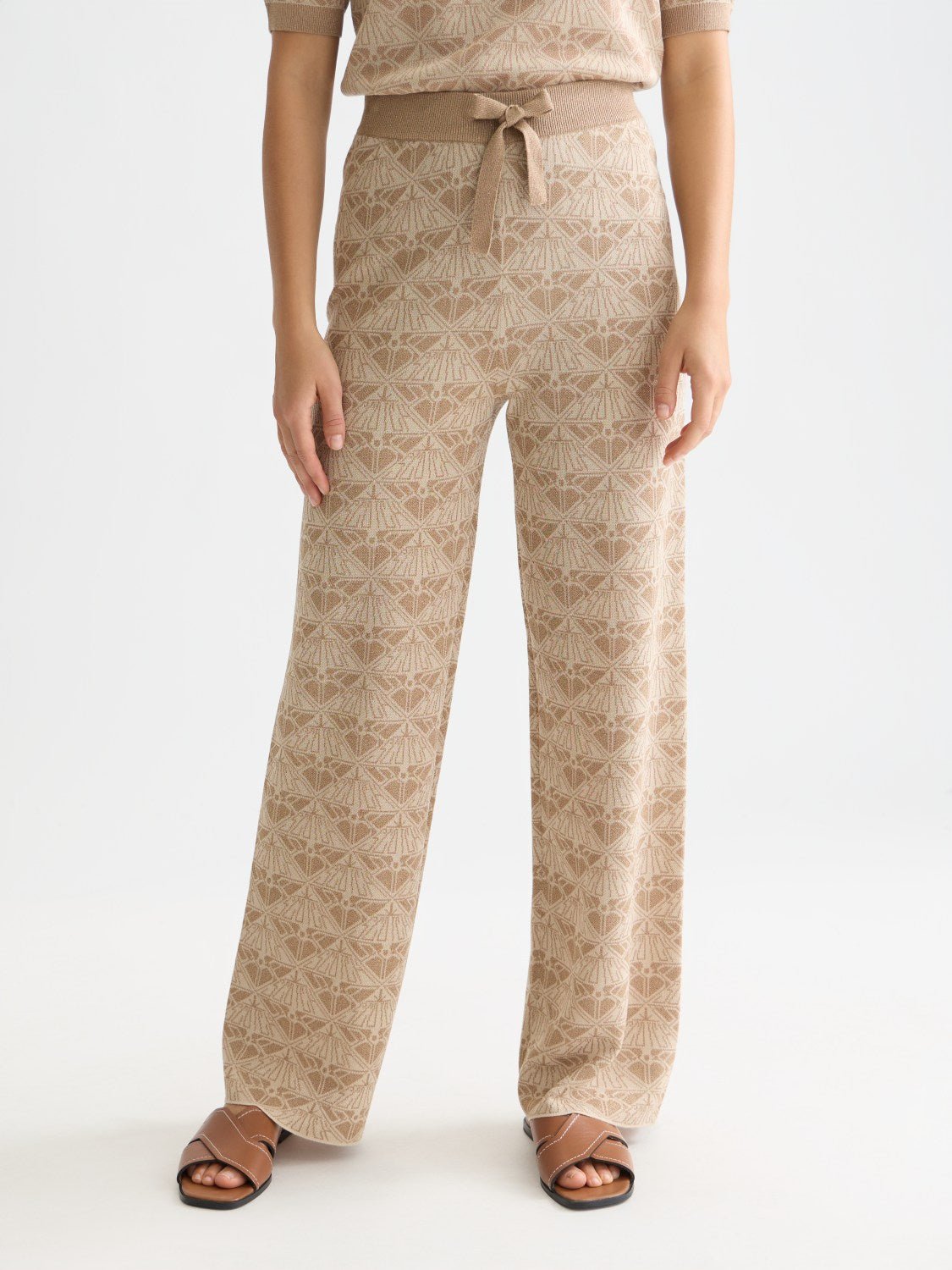 Monogram Jacquard Knitted Trousers - Scotch & Soda South Africa