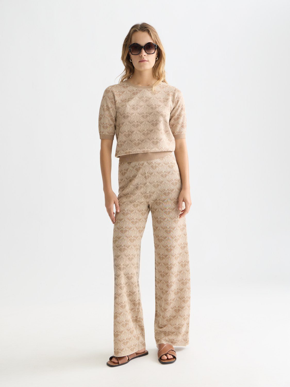 Monogram Jacquard Knitted Trousers - Scotch & Soda South Africa