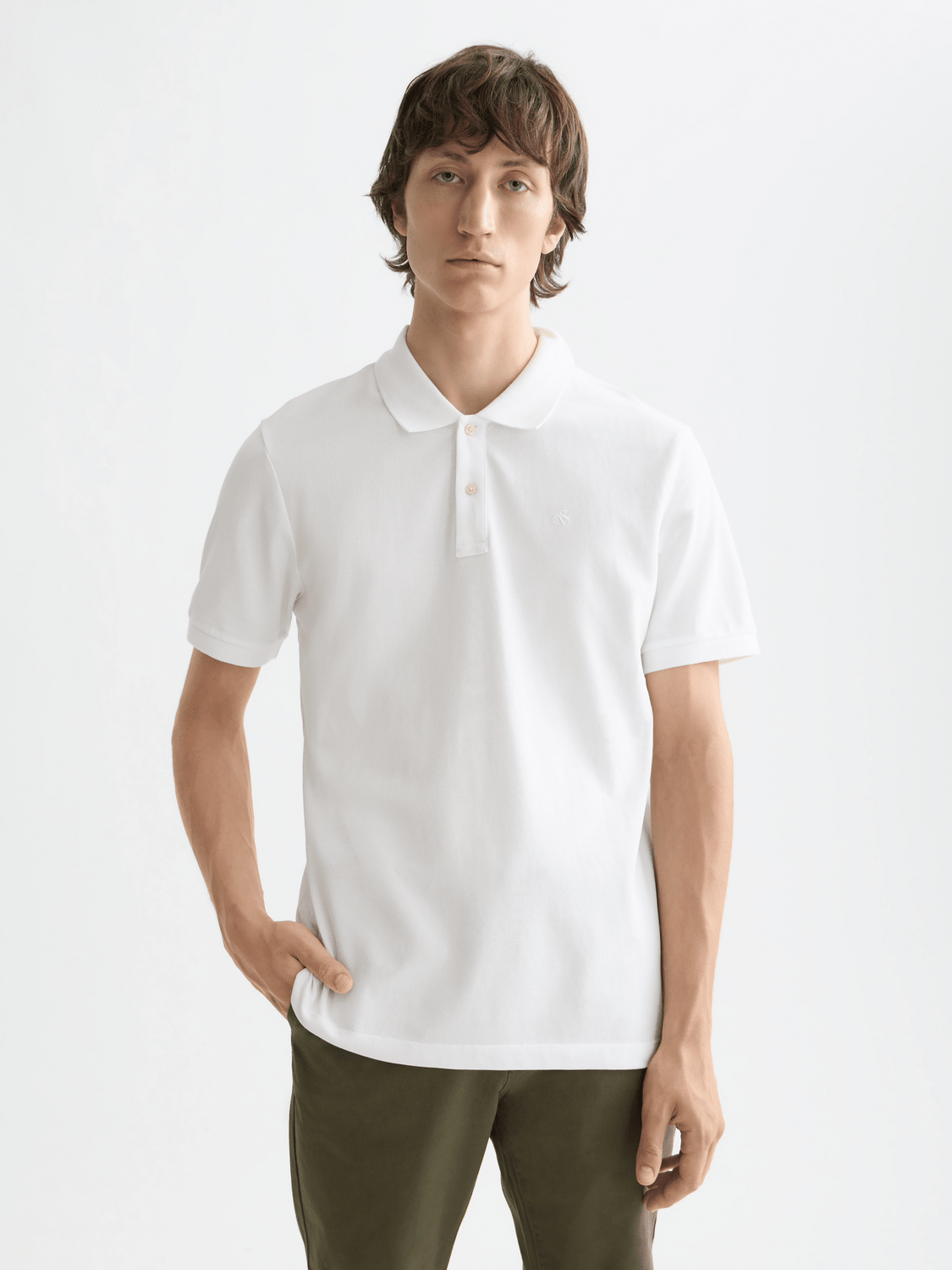 Nos Chest Logo Regular-Fit Pique Polo - Scotch & Soda South Africa