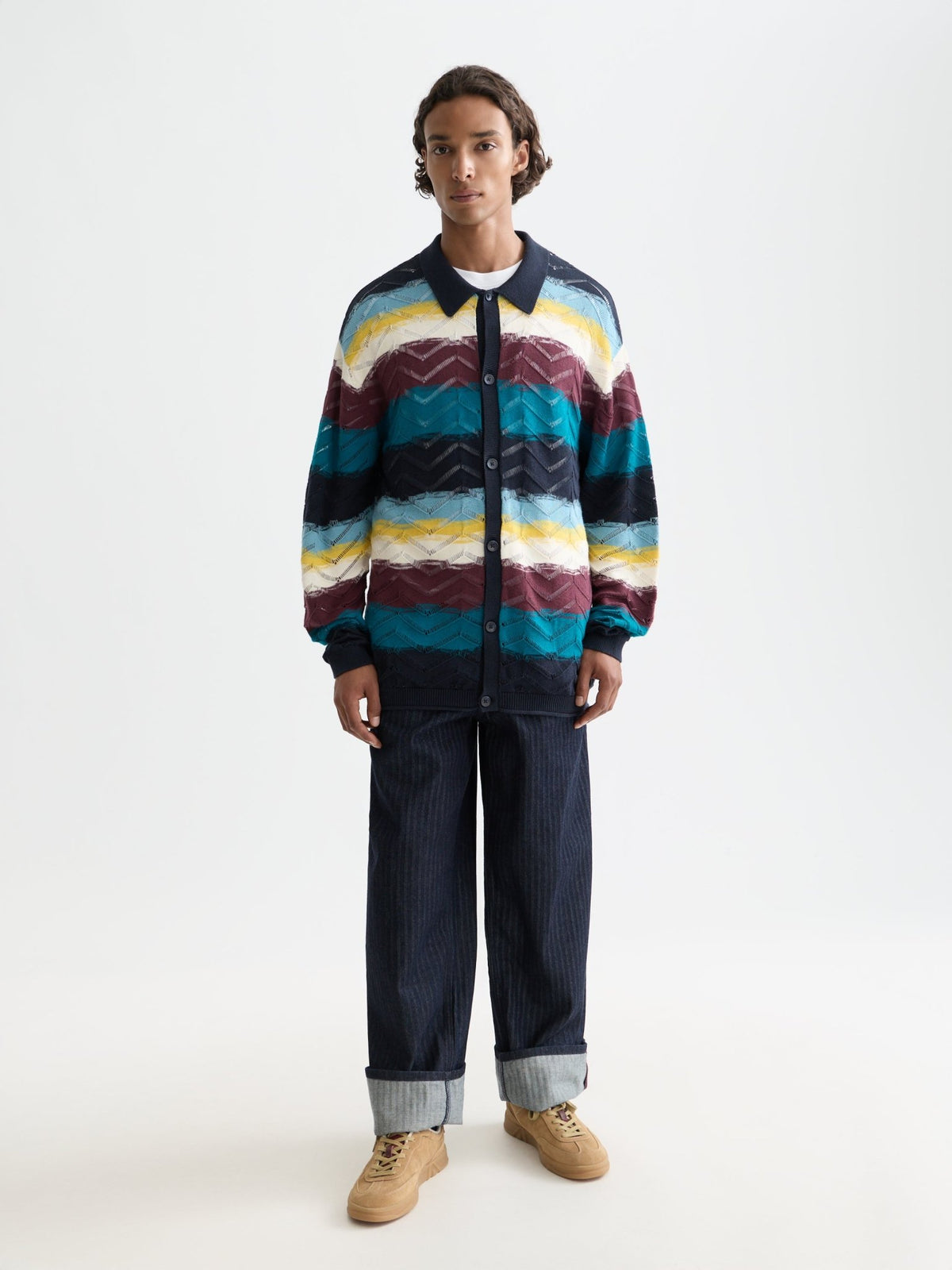 Open Structure Knitted Cardigan - Scotch & Soda South Africa