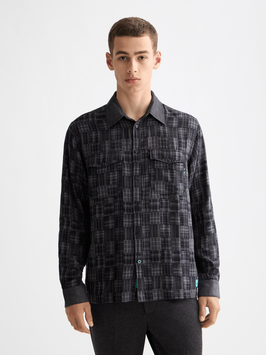 Patchwork Flannel Relaxed-Fit Shirt - Scotch & Soda South Africa