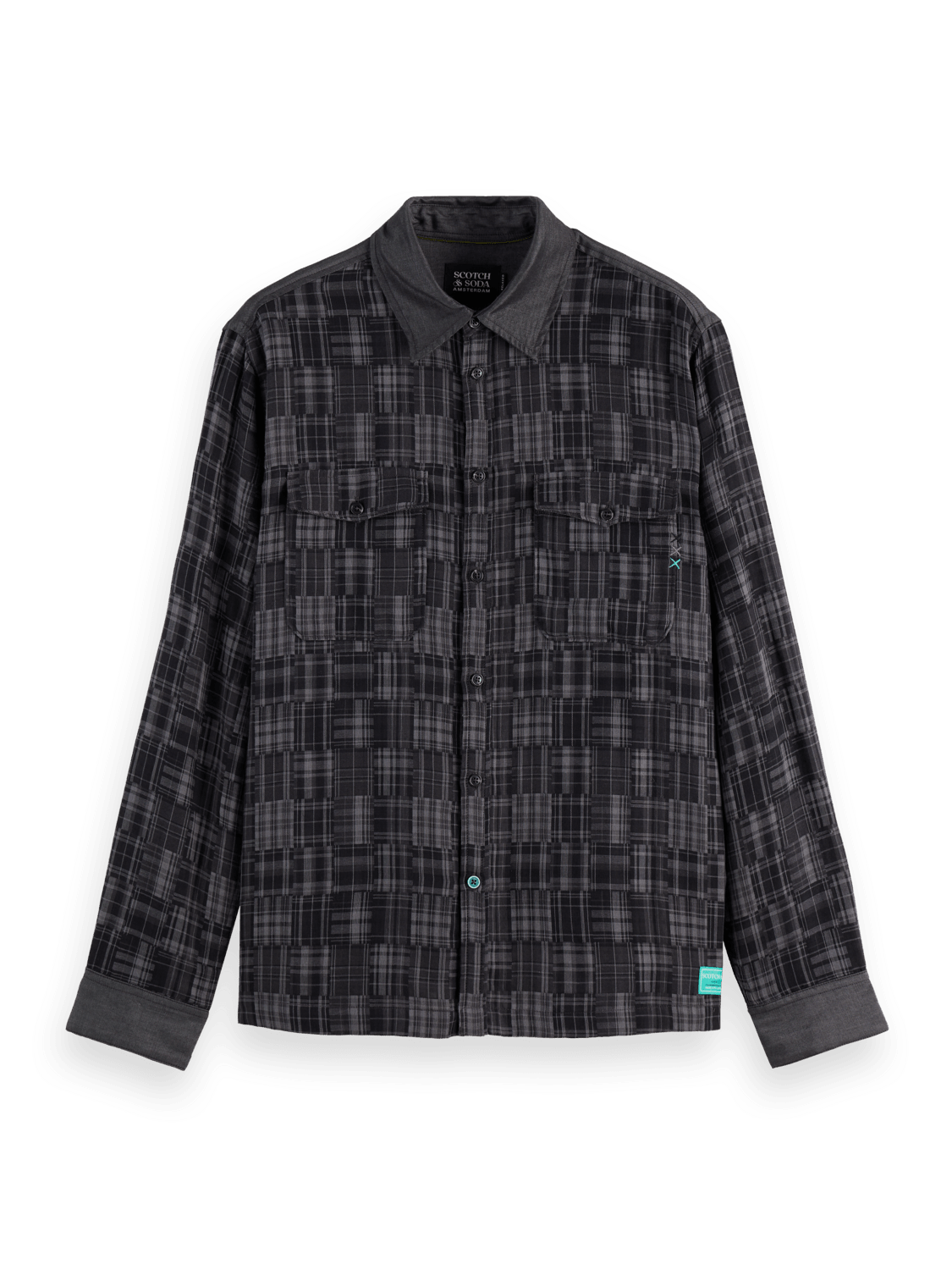 Patchwork Flannel Relaxed-Fit Shirt - Scotch & Soda South Africa