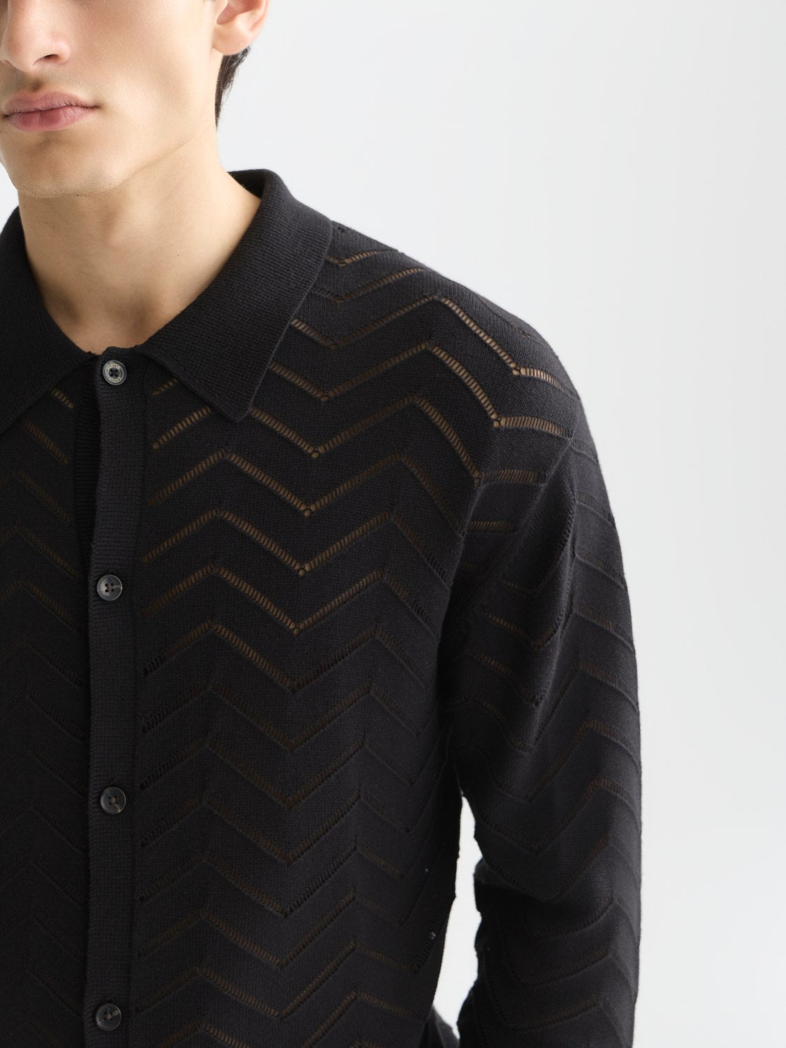 Pointelle Dropped Shoulder Cardigan - Scotch & Soda South Africa