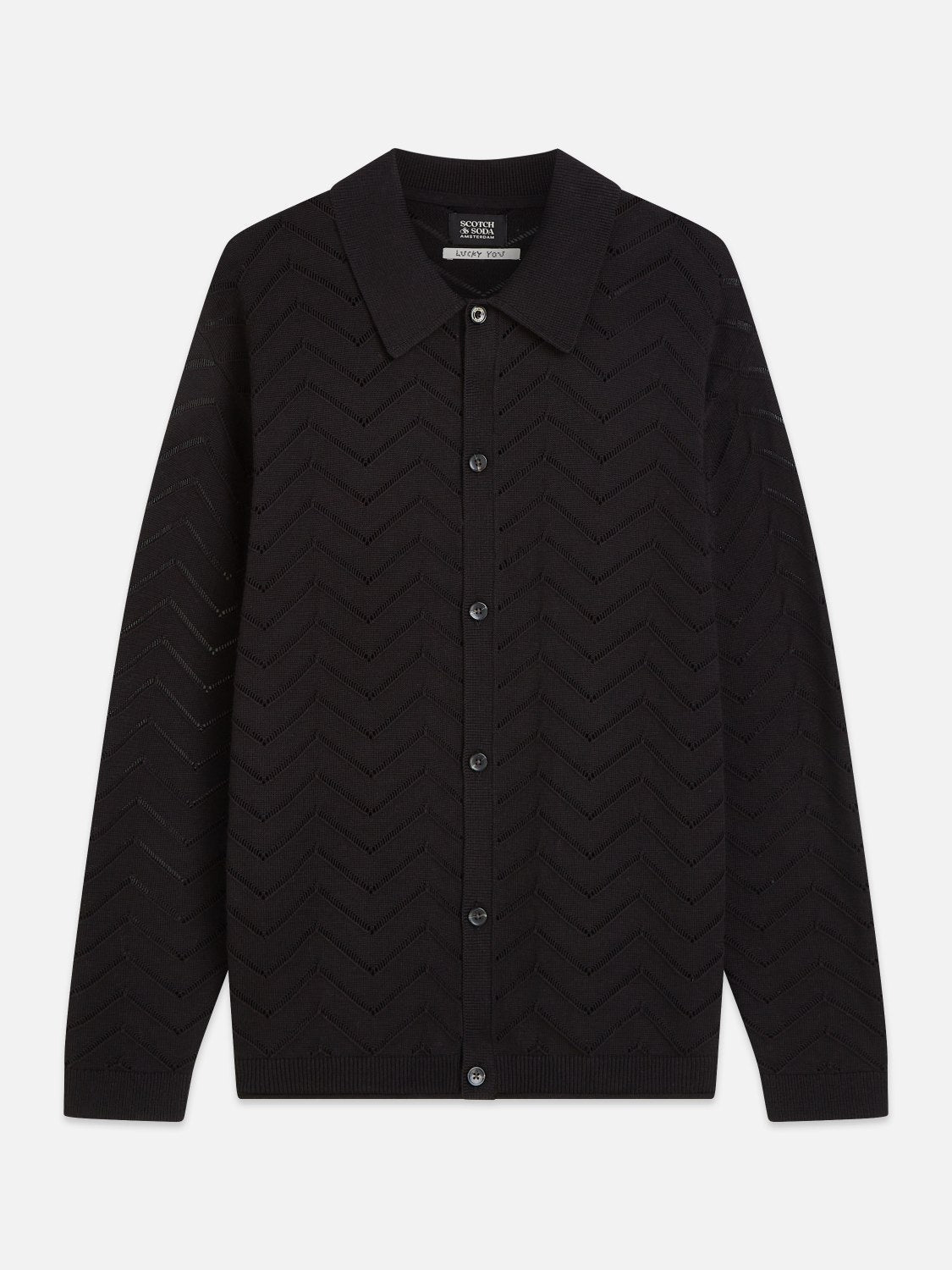 Pointelle Dropped Shoulder Cardigan - Scotch & Soda South Africa
