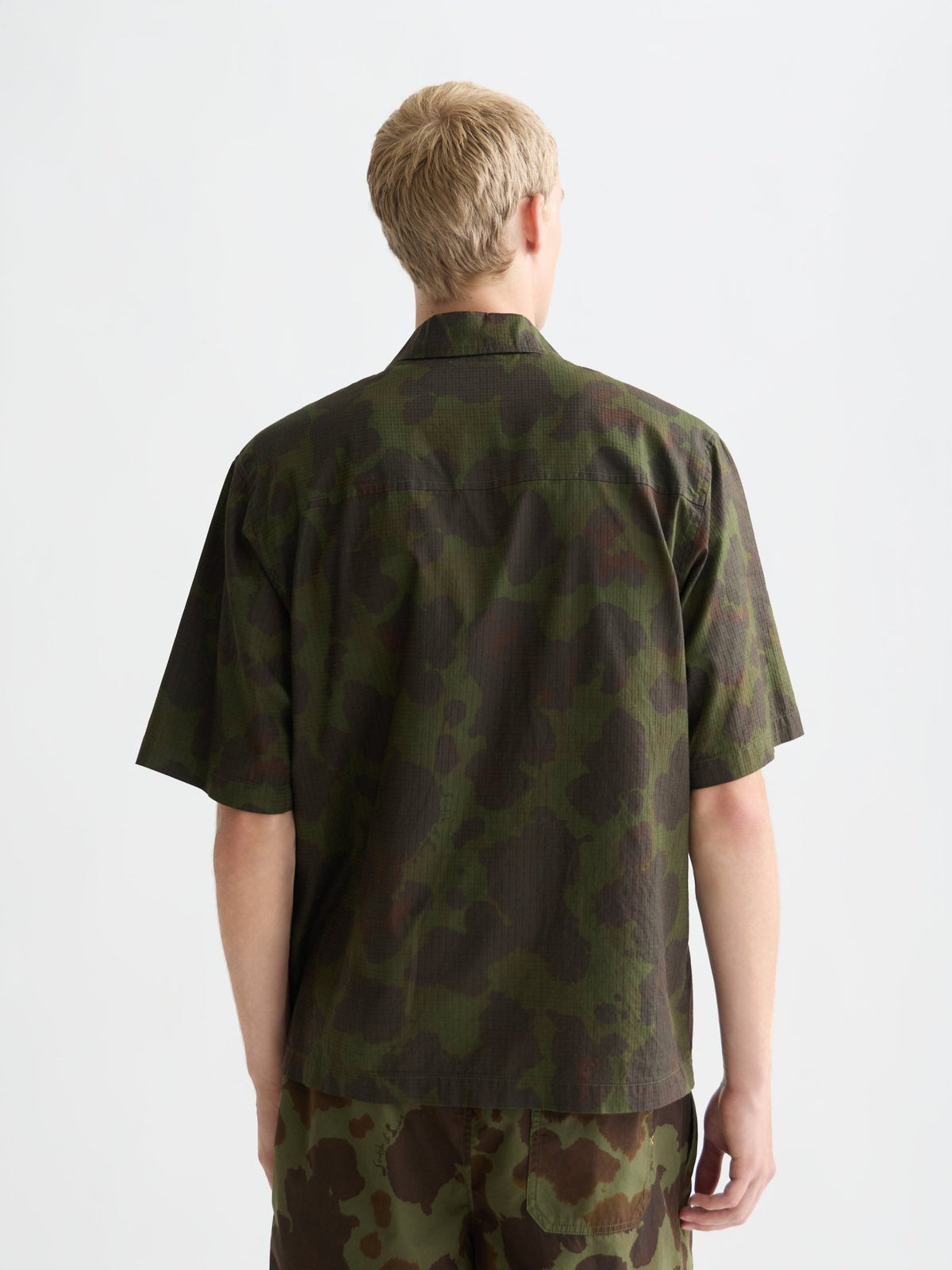 Printed Cotton Ripstop Relaxed Fit Short-Sleeved Shirt - Scotch & Soda South Africa