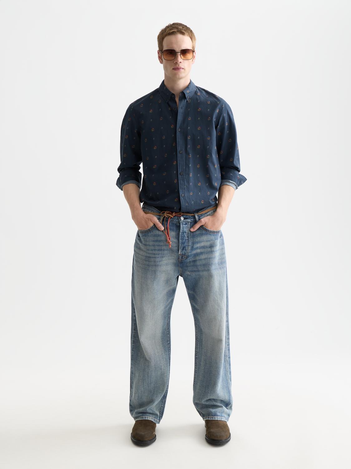 Printed Cotton Slim-Fit Shirt - Scotch & Soda South Africa