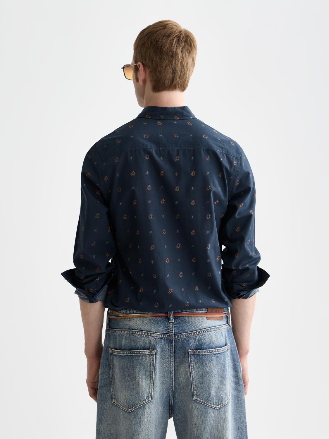 Printed Cotton Slim-Fit Shirt - Scotch & Soda South Africa