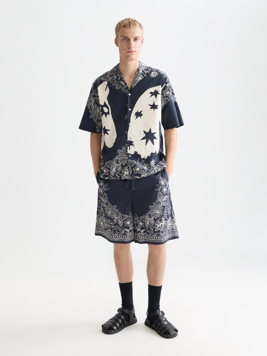 Printed Cottonlyocell Widefit Bermuda Shorts - Scotch & Soda South Africa