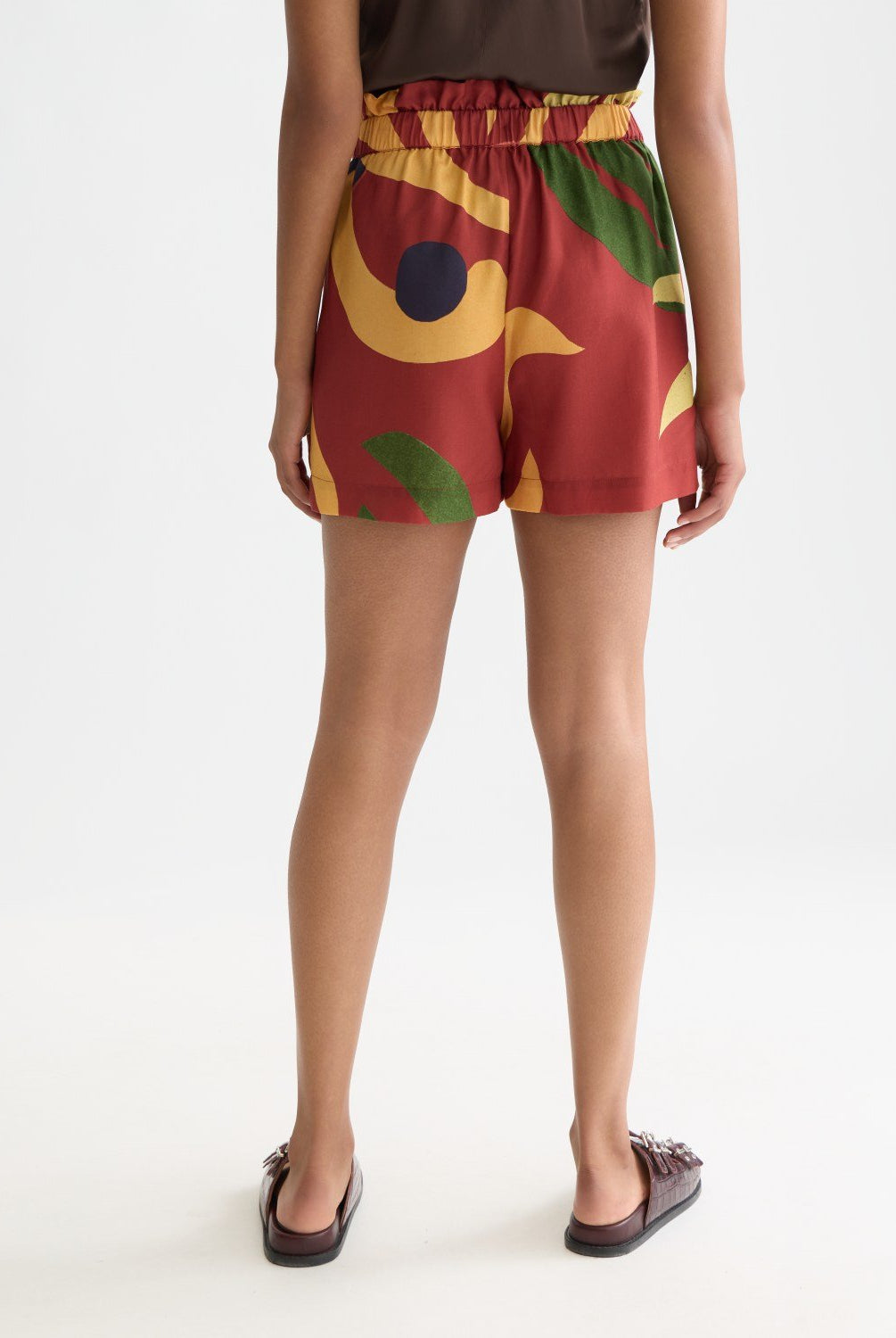 Printed High-Rise Elastic Waist Shorts - Scotch & Soda South Africa